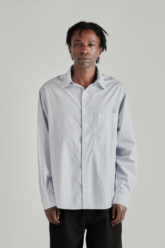 Fairly Normal FW26 Oversized Shirt Blue Thread0488