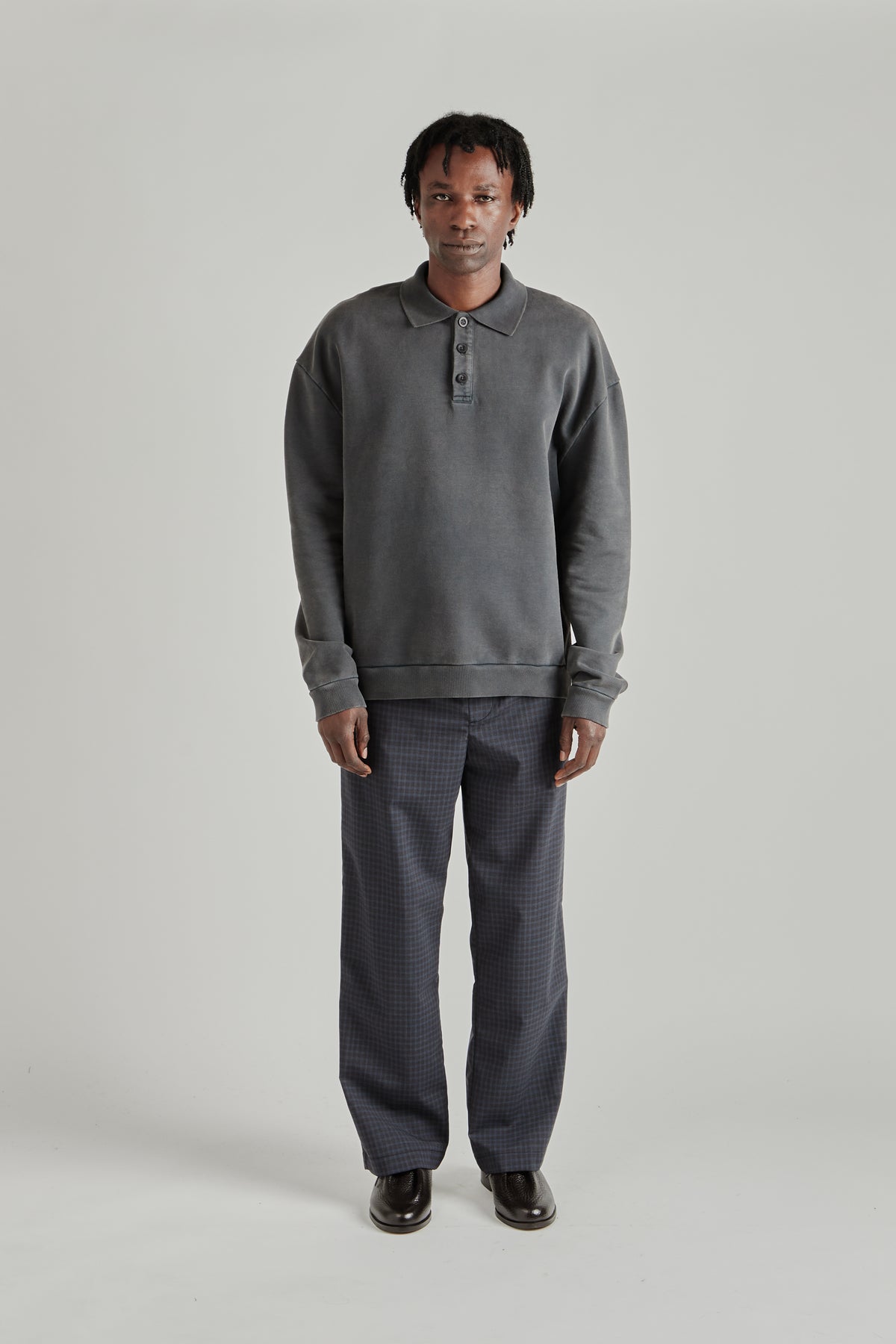 Polo Pullover - Washed Black
