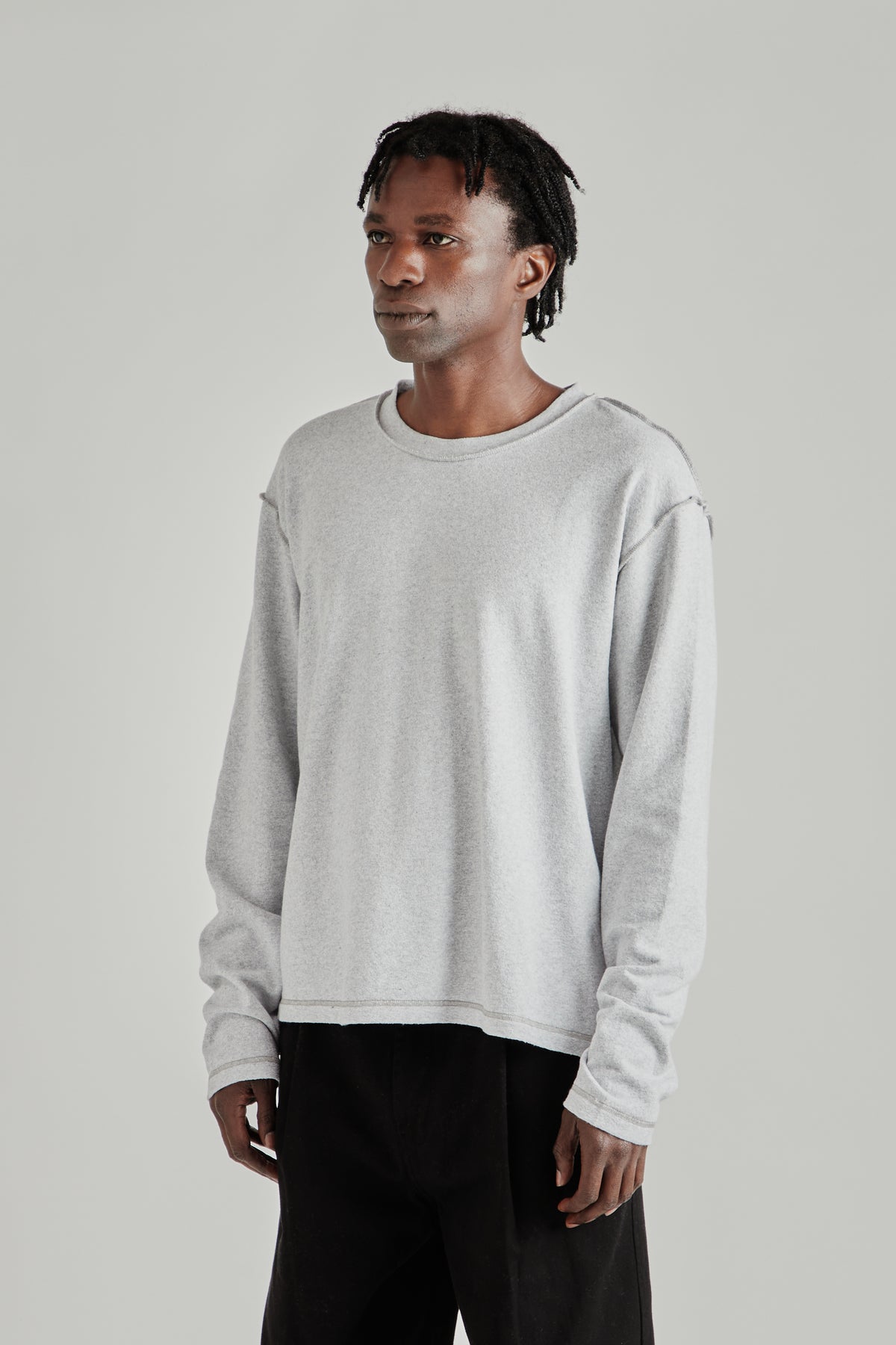 Reversed Longsleeve - Grey Melange
