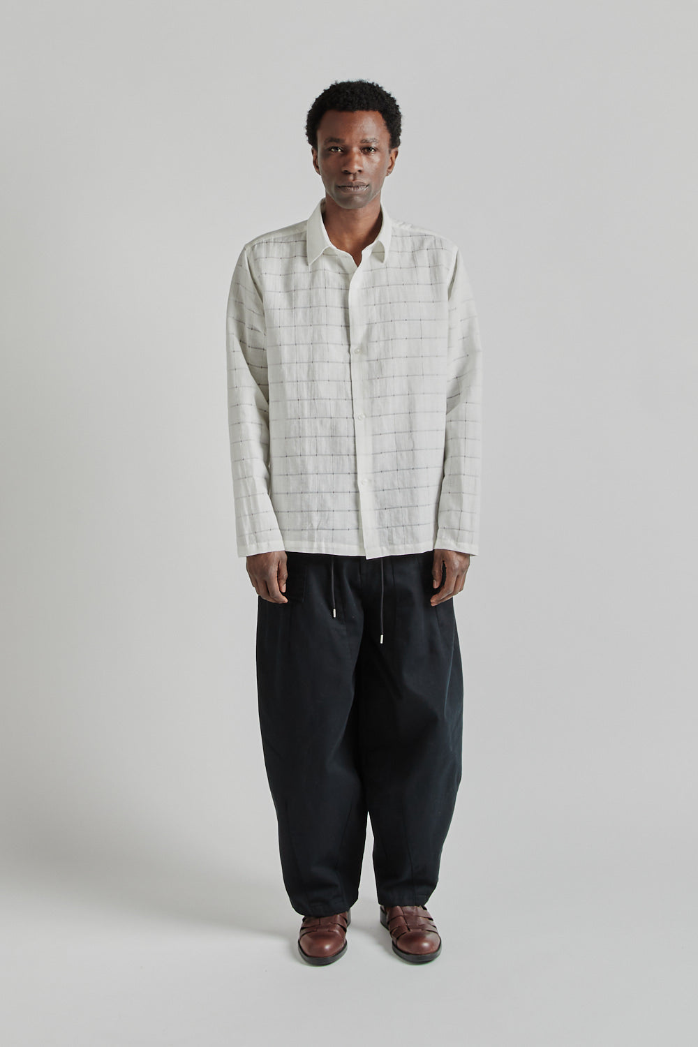 Fairly Normal SS25 Box Shirt Ghostcel White 1