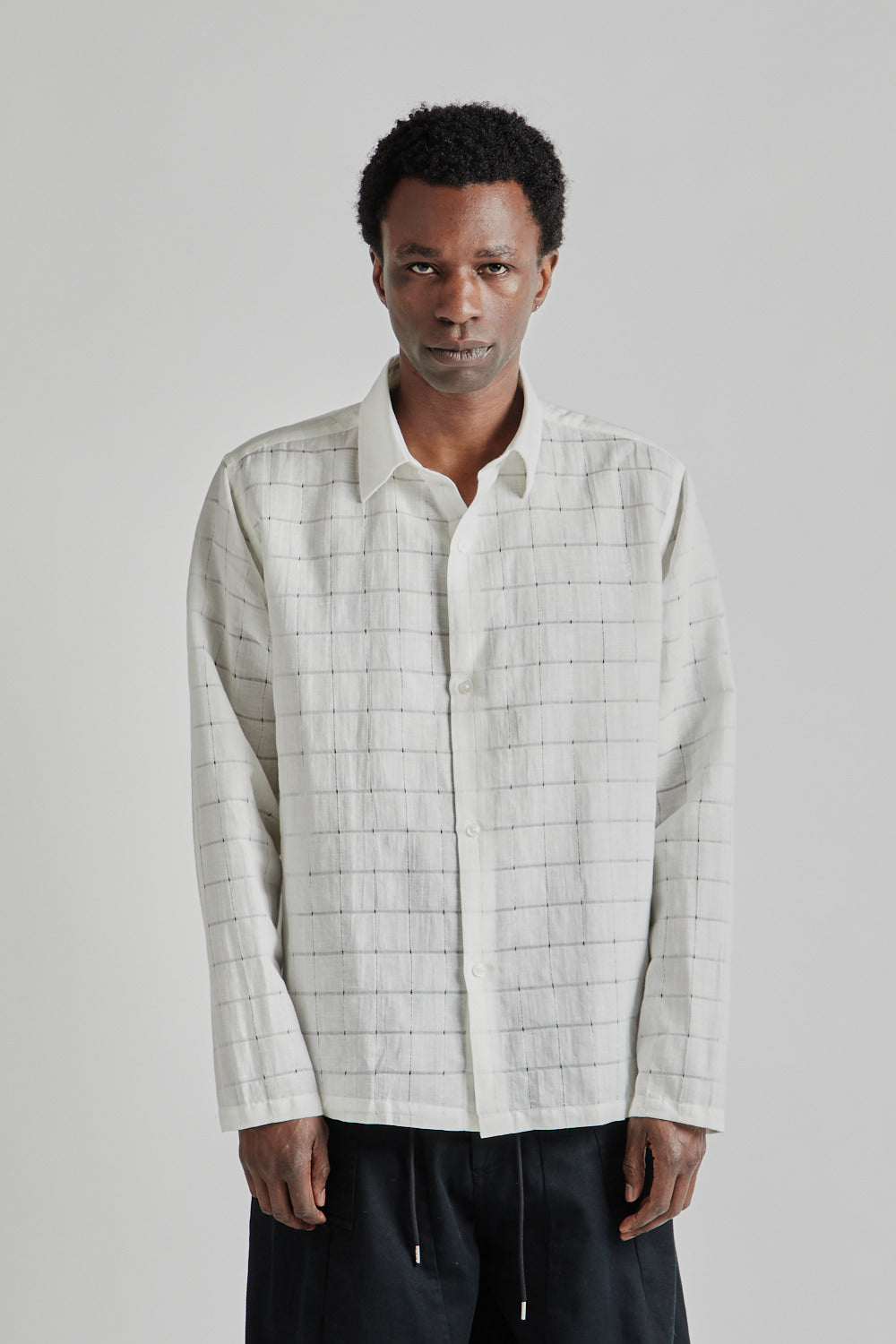 Fairly Normal SS25 Box Shirt Ghostcel White 2