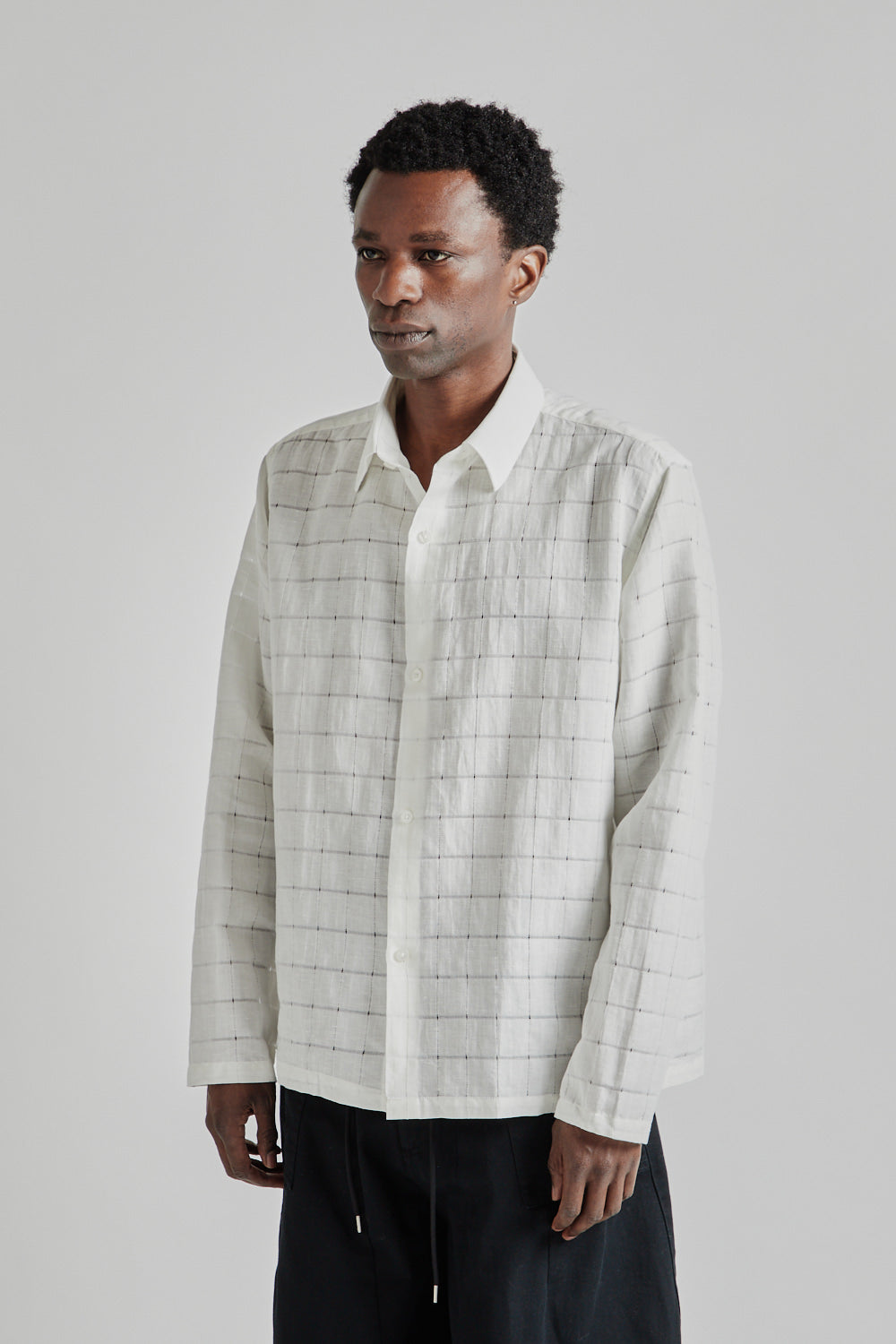 Fairly Normal SS25 Box Shirt Ghostcel White 3