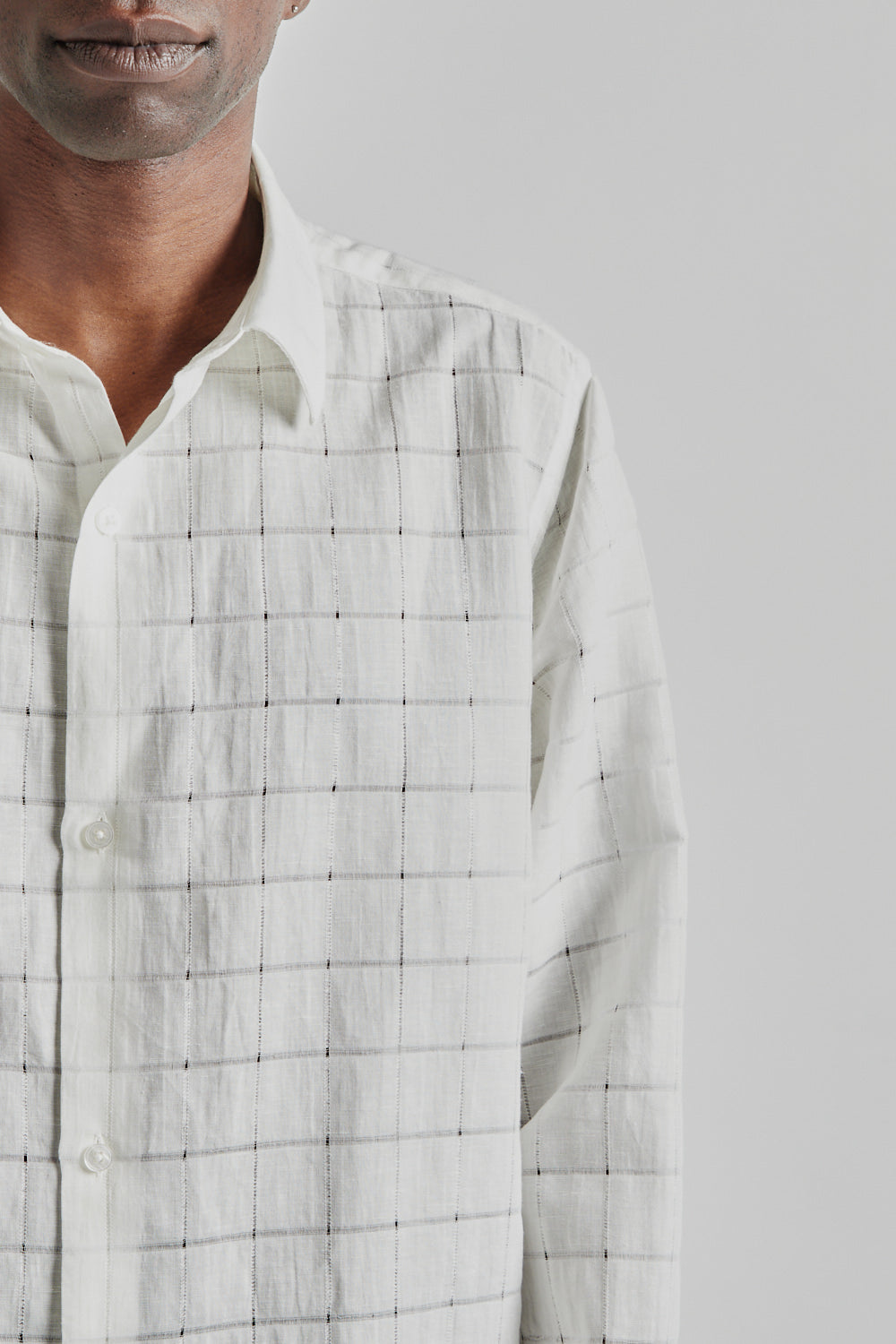 Fairly Normal SS25 Box Shirt Ghostcel White 7