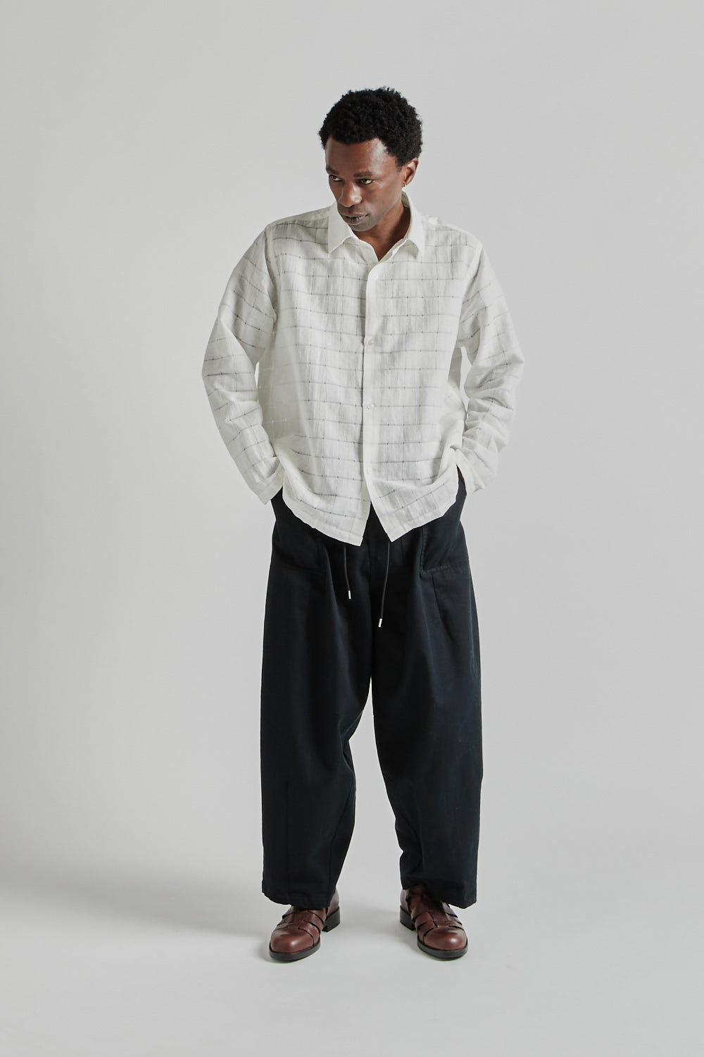 Fairly Normal SS25 Box Shirt Ghostcel White 9