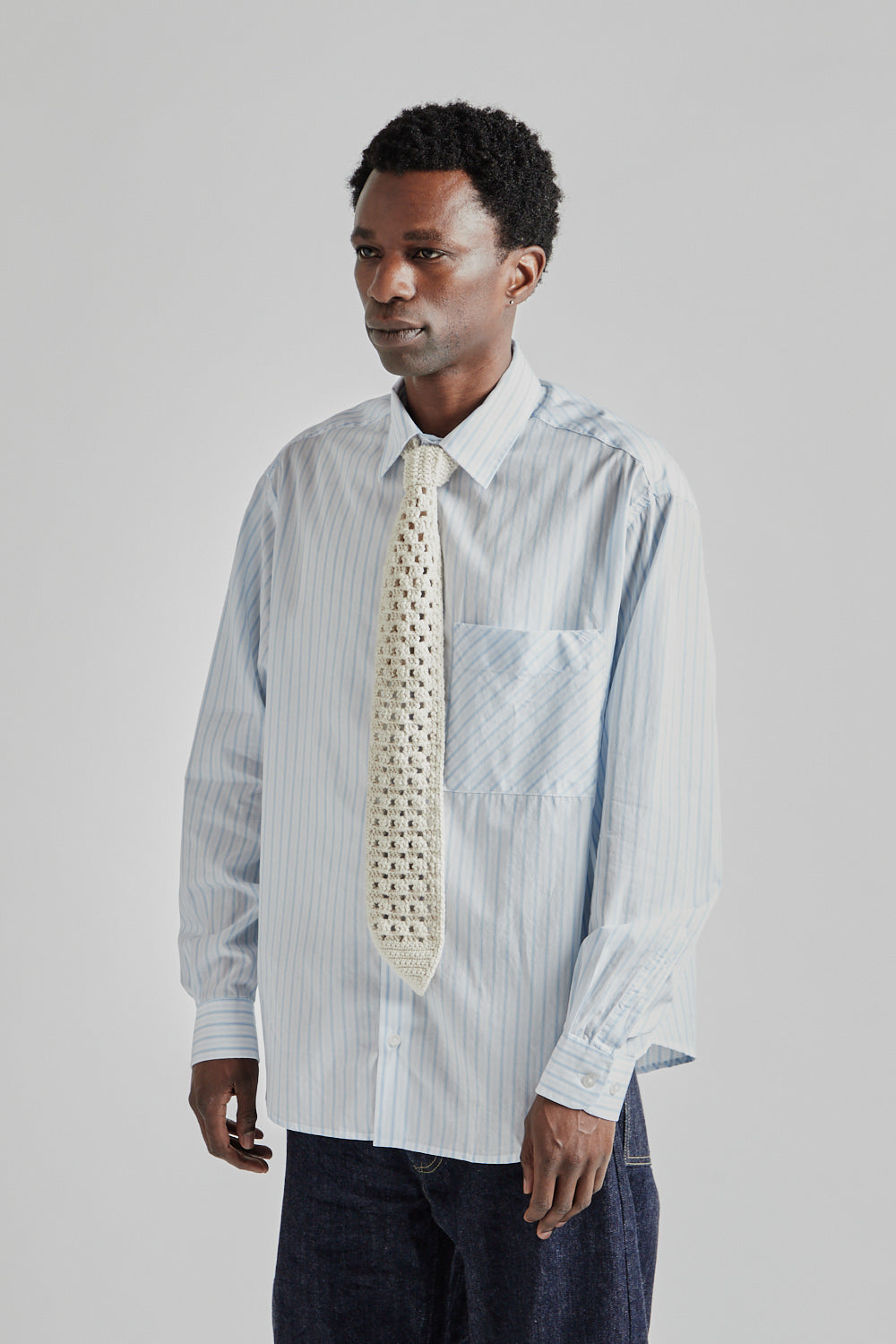 Fairly Normal SS25 Knitted Tie Pearl 2