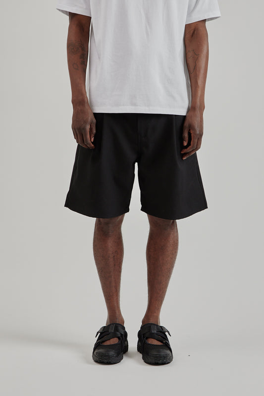 Pleated Big Shorts - Black