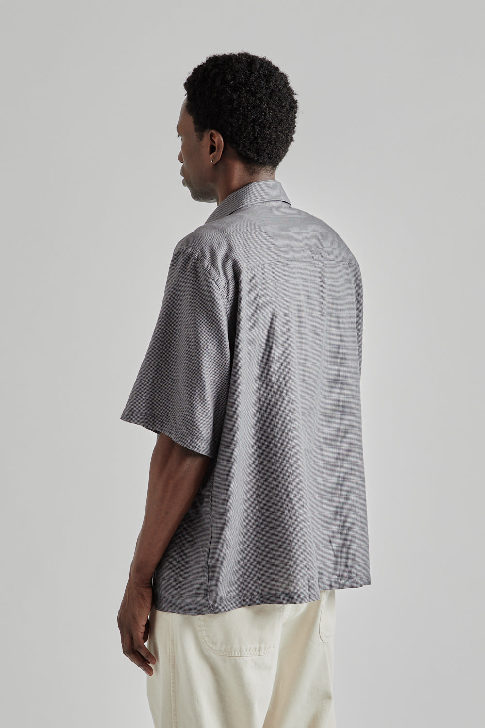 Fairly Normal SS25 Short Sleeve Shirt Black Check 03