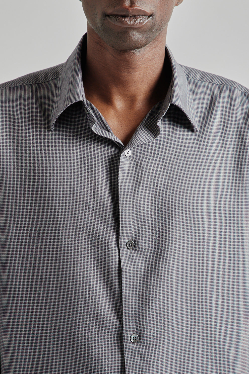 Fairly Normal SS25 Short Sleeve Shirt Black Check 05