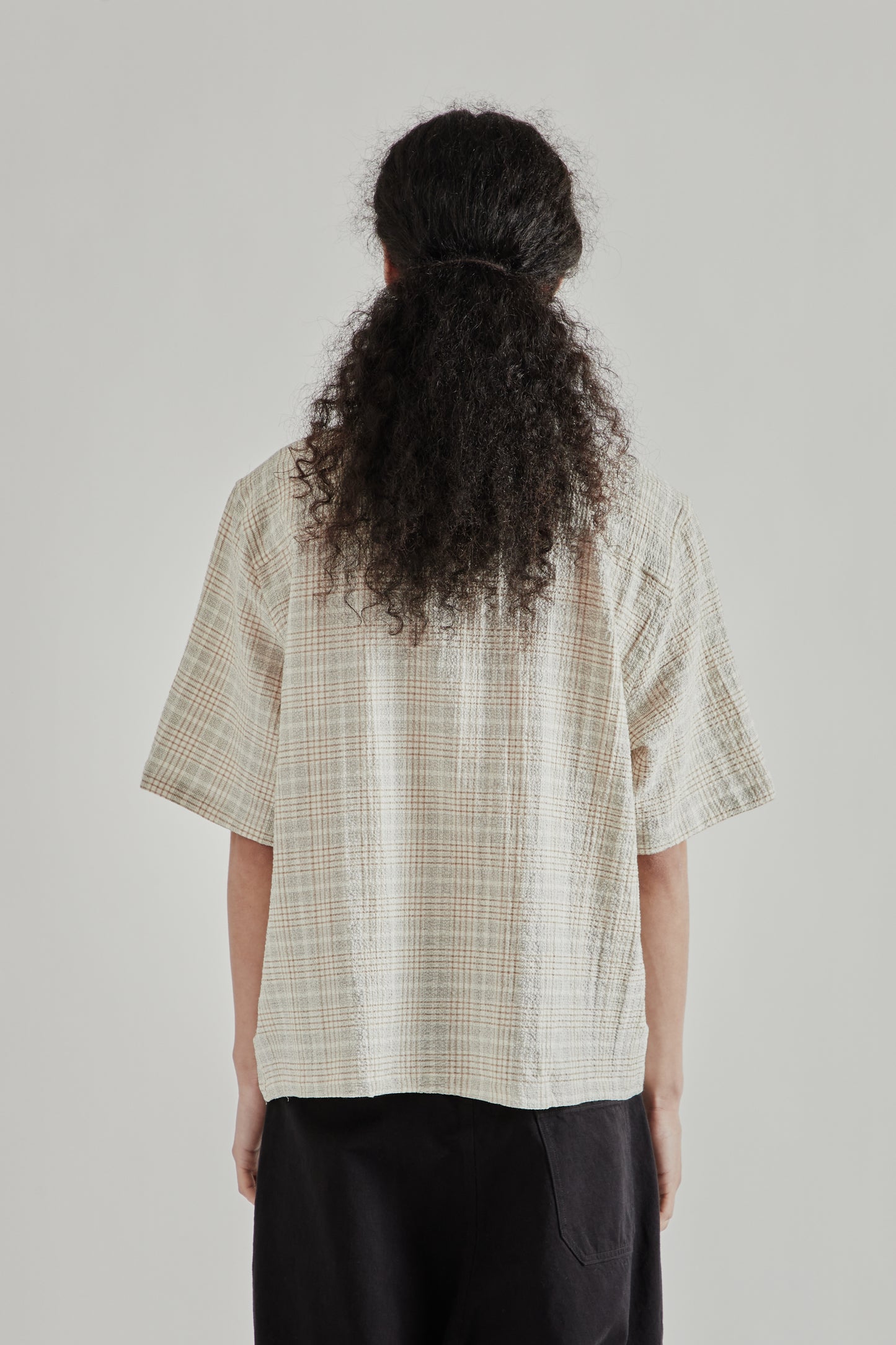 Fairly Normal SS26 Camp Shirt Plaid Sand1438