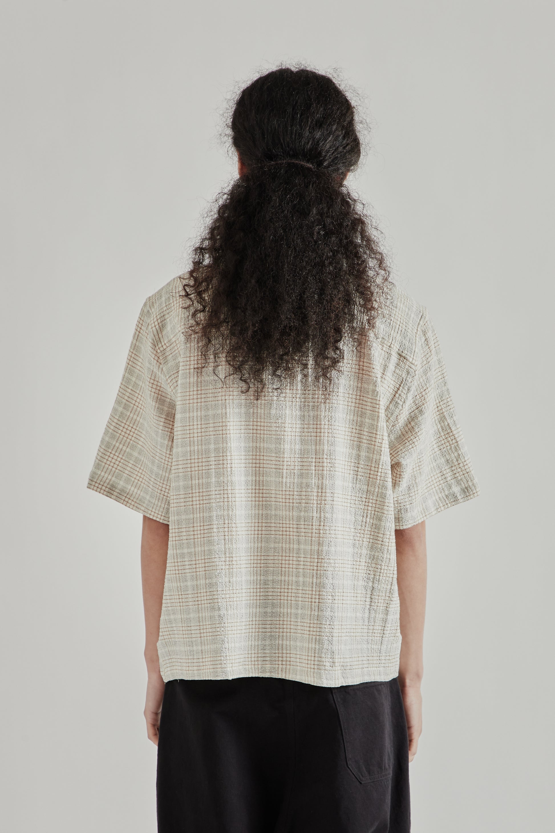 Fairly Normal SS26 Camp Shirt Plaid Sand1438