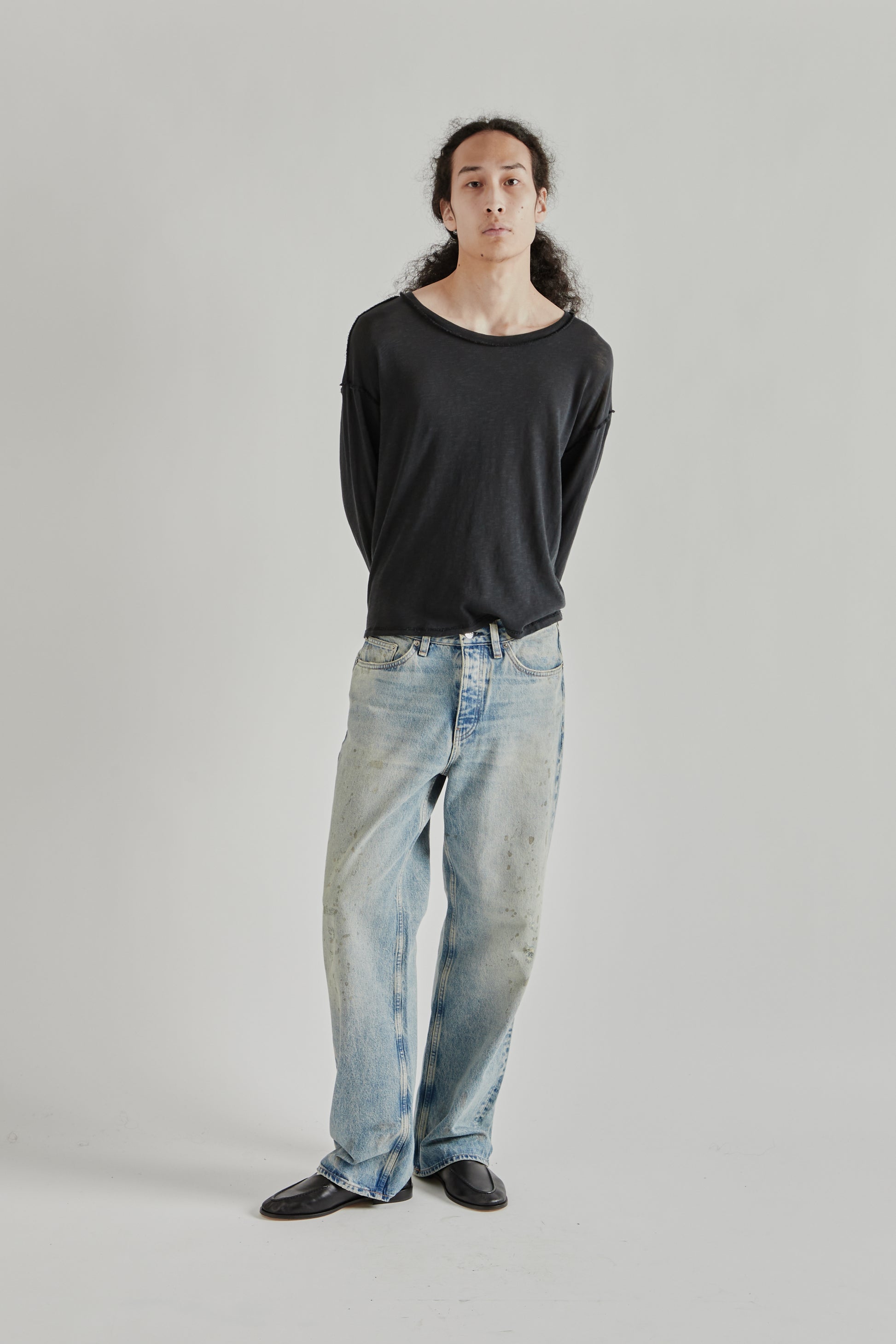 Fairly Normal SS26 Lightweight Long Sleeve Washed Black10