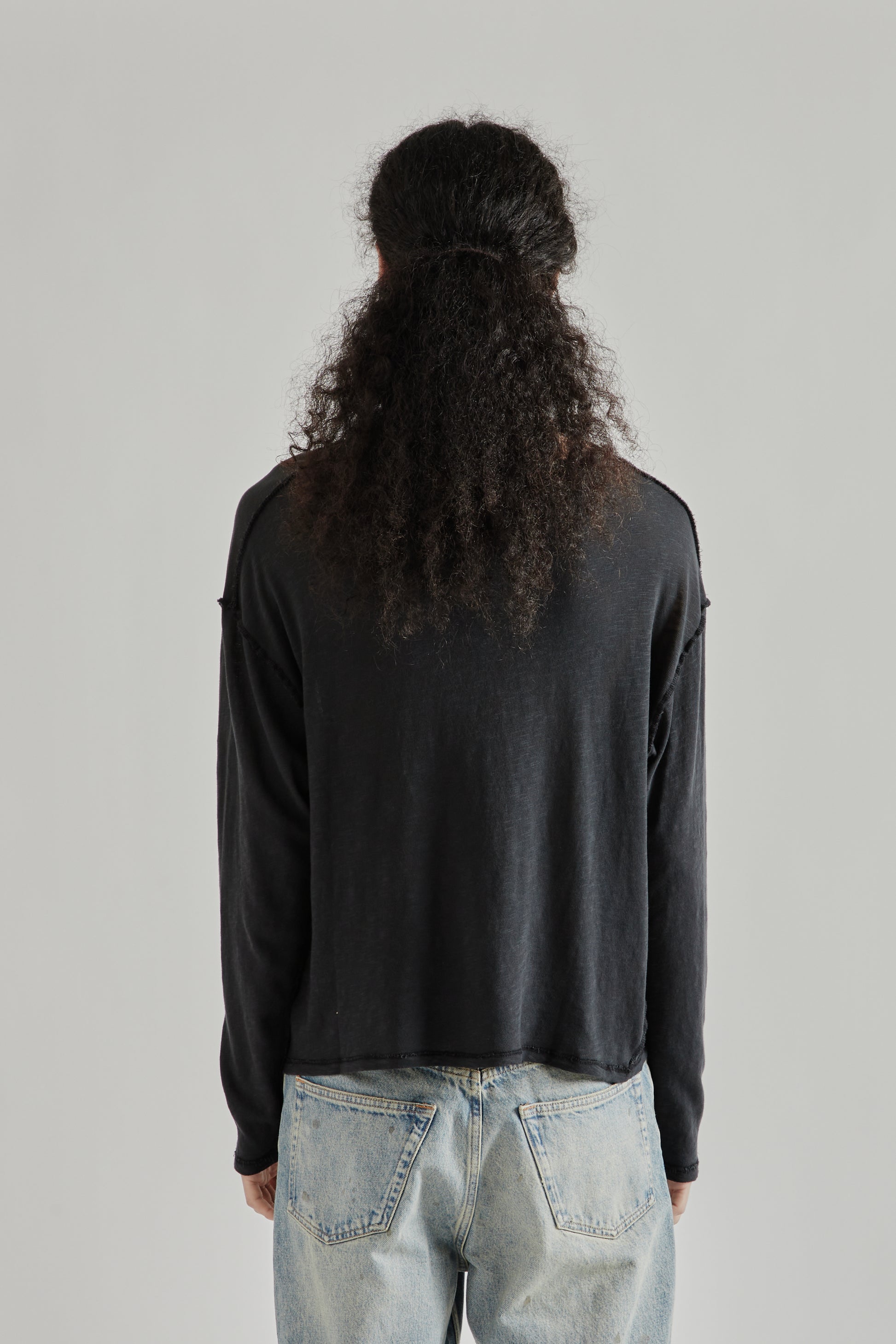 Fairly Normal SS26 Lightweight Long Sleeve Washed Black5