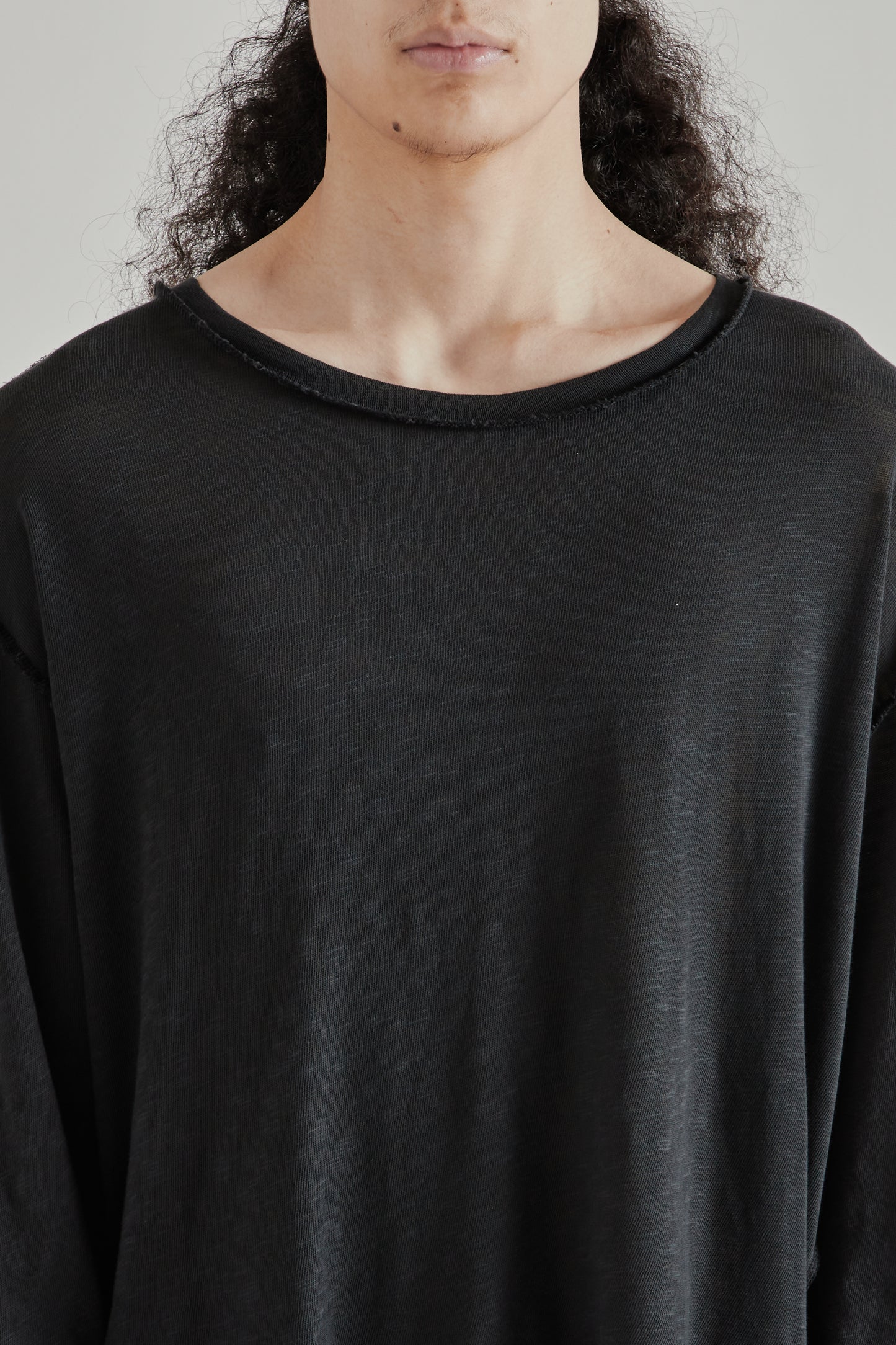 Fairly Normal SS26 Lightweight Long Sleeve Washed Black6