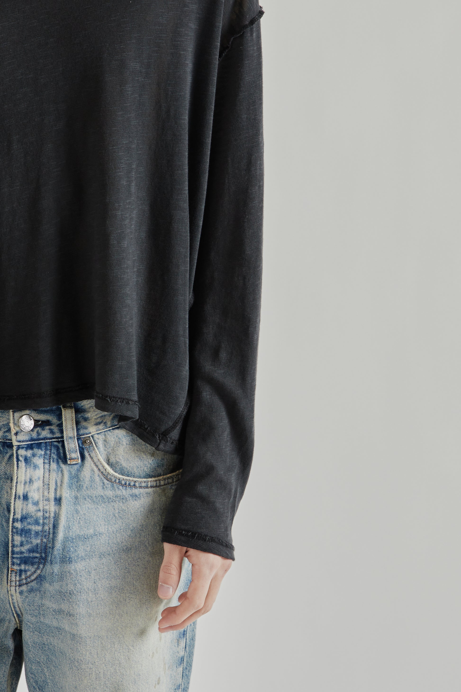 Fairly Normal SS26 Lightweight Long Sleeve Washed Black8