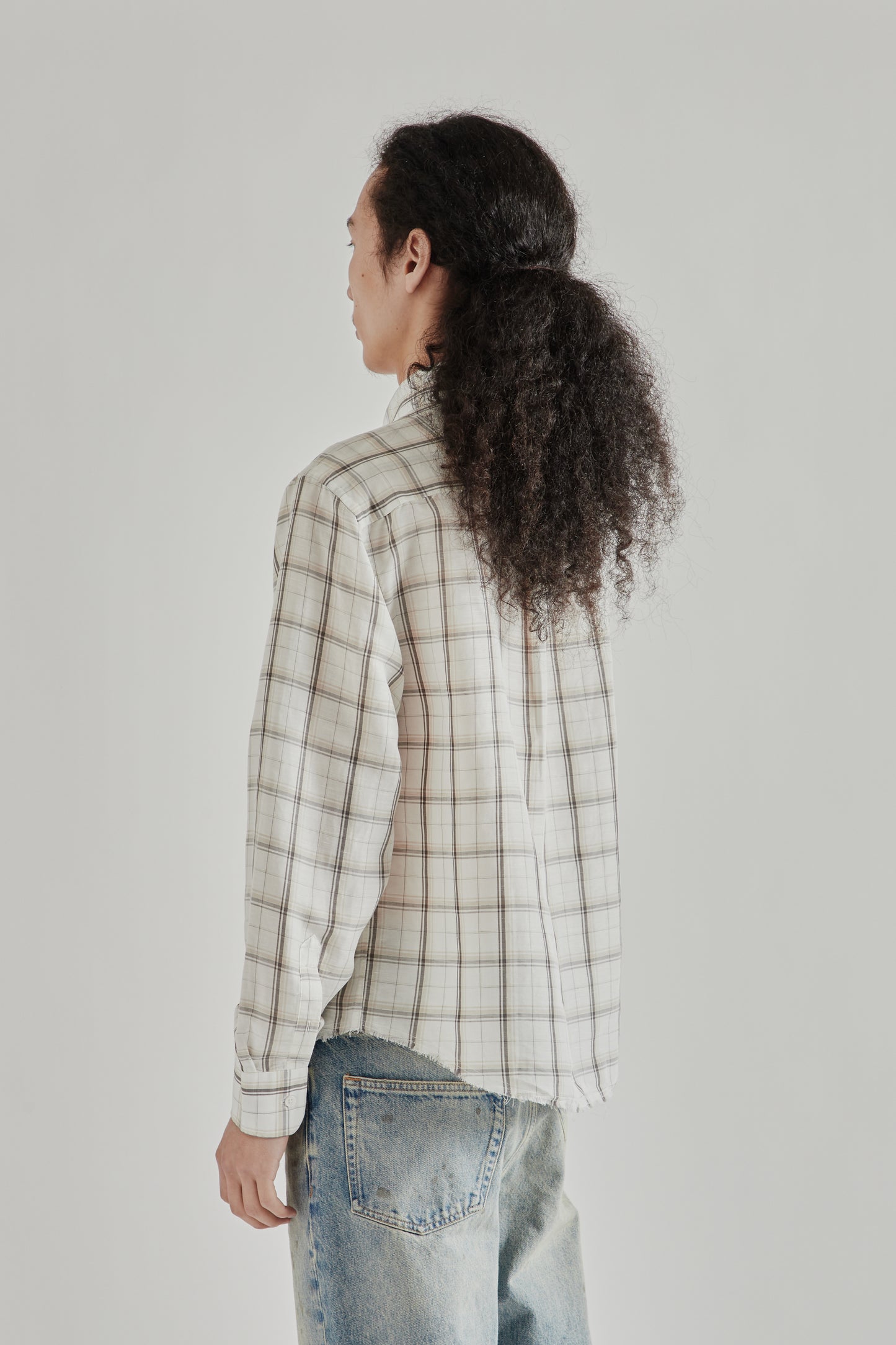 Fairly Normal SS26 Office Shirt Linen Plaid1238