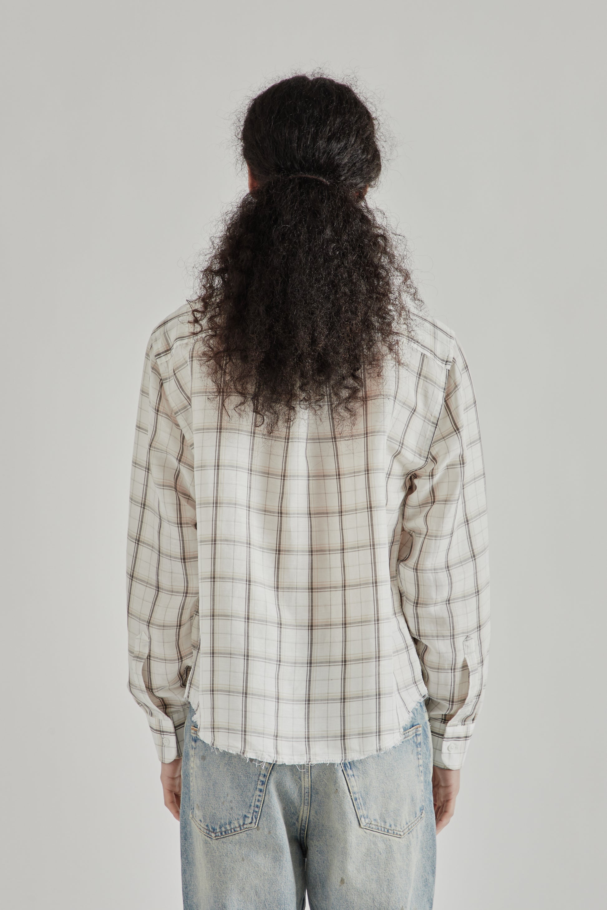 Fairly Normal SS26 Office Shirt Linen Plaid1241