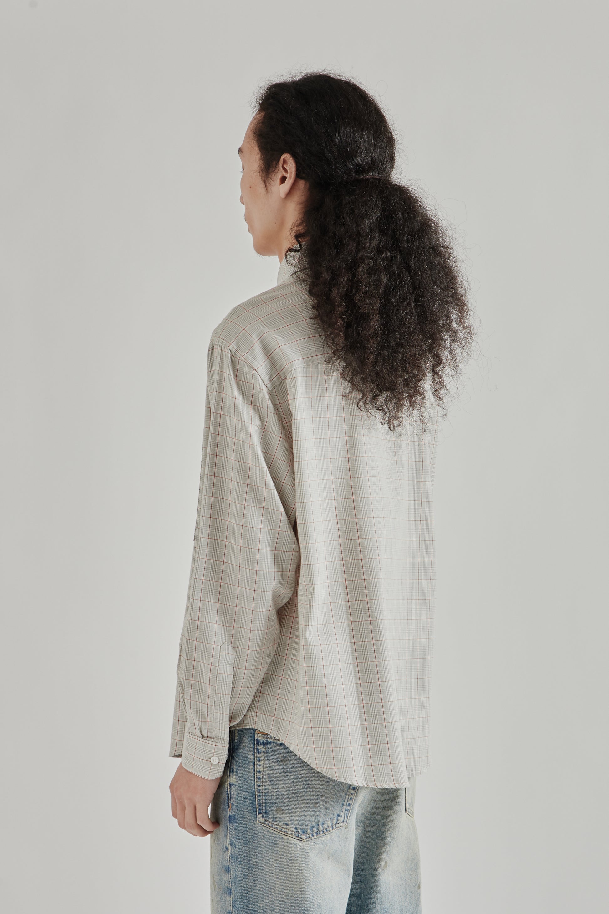 Fairly Normal SS26 Oversized Merino Shirt Plaid Red1260