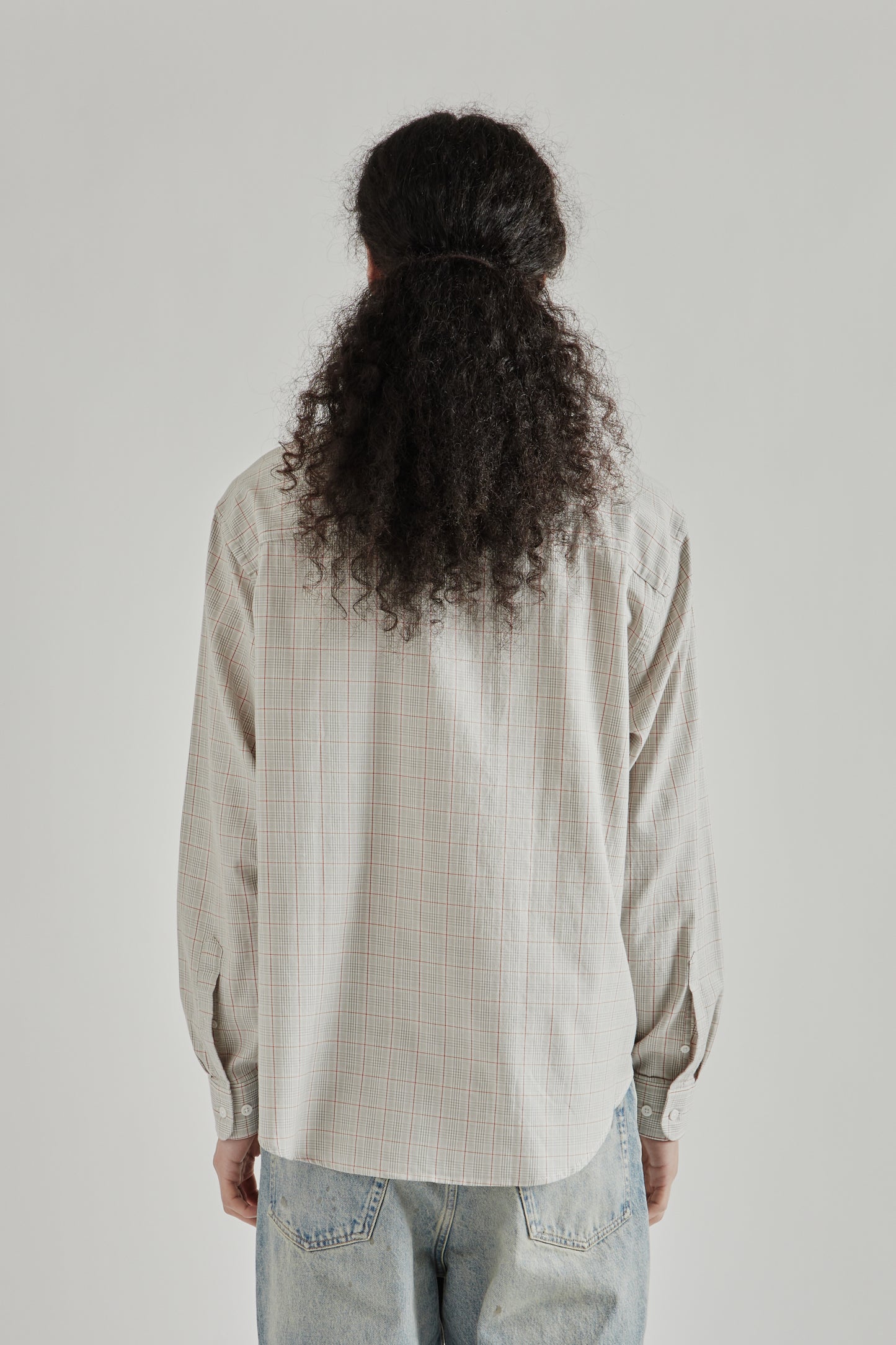 Fairly Normal SS26 Oversized Merino Shirt Plaid Red1263