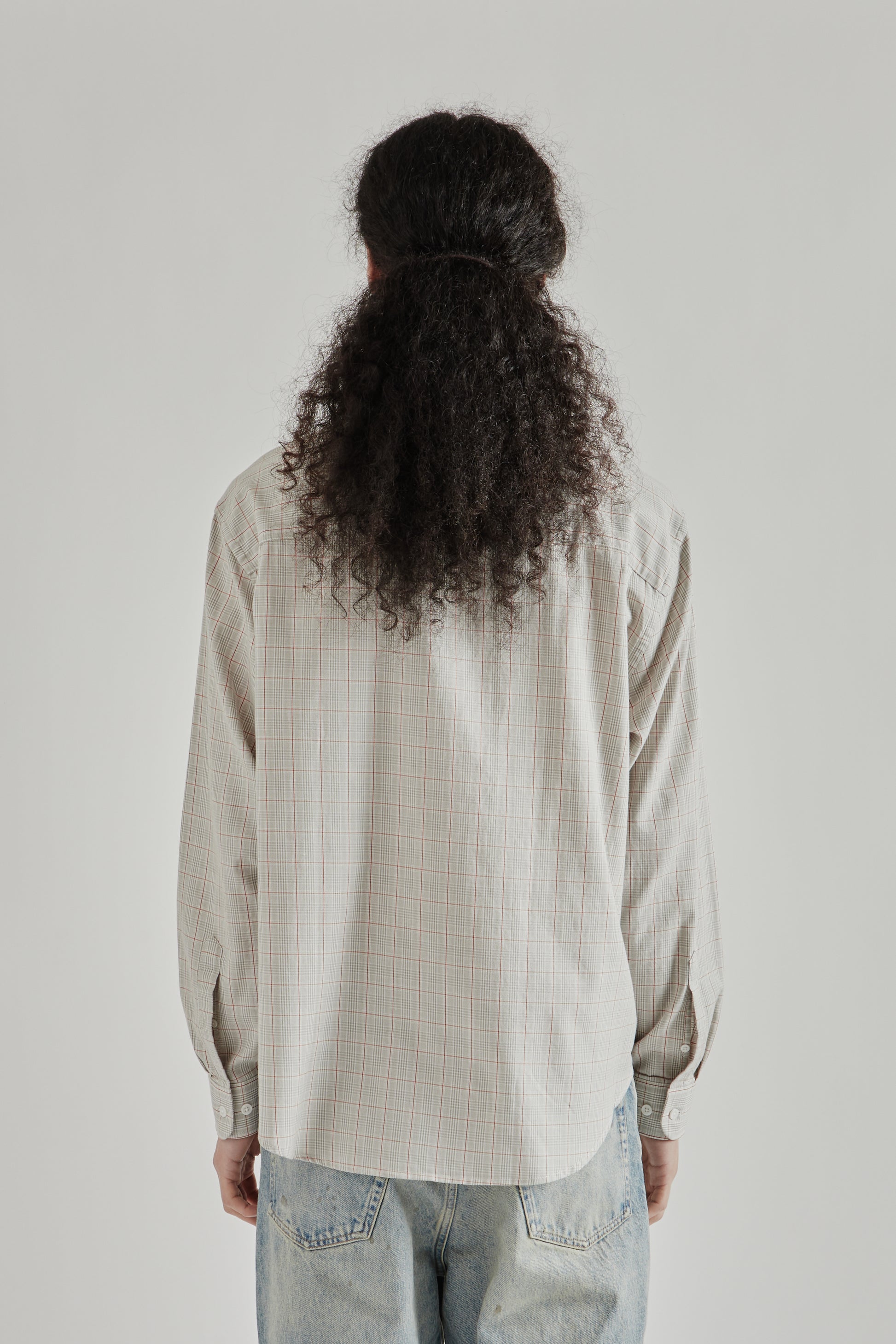 Fairly Normal SS26 Oversized Merino Shirt Plaid Red1263