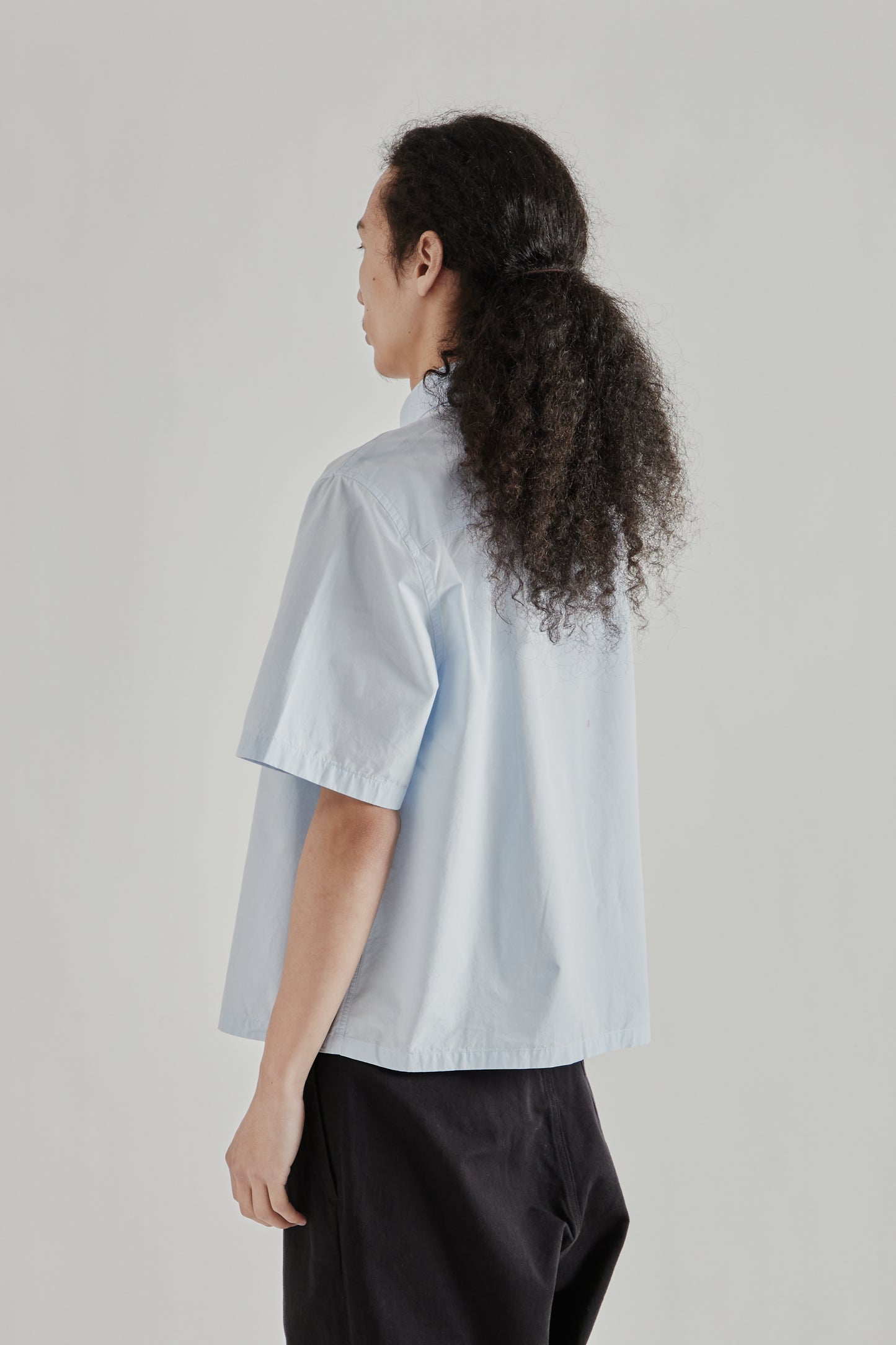 Fairly Normal SS26 Short Sleeve Poplin Shirt Light Blue1350