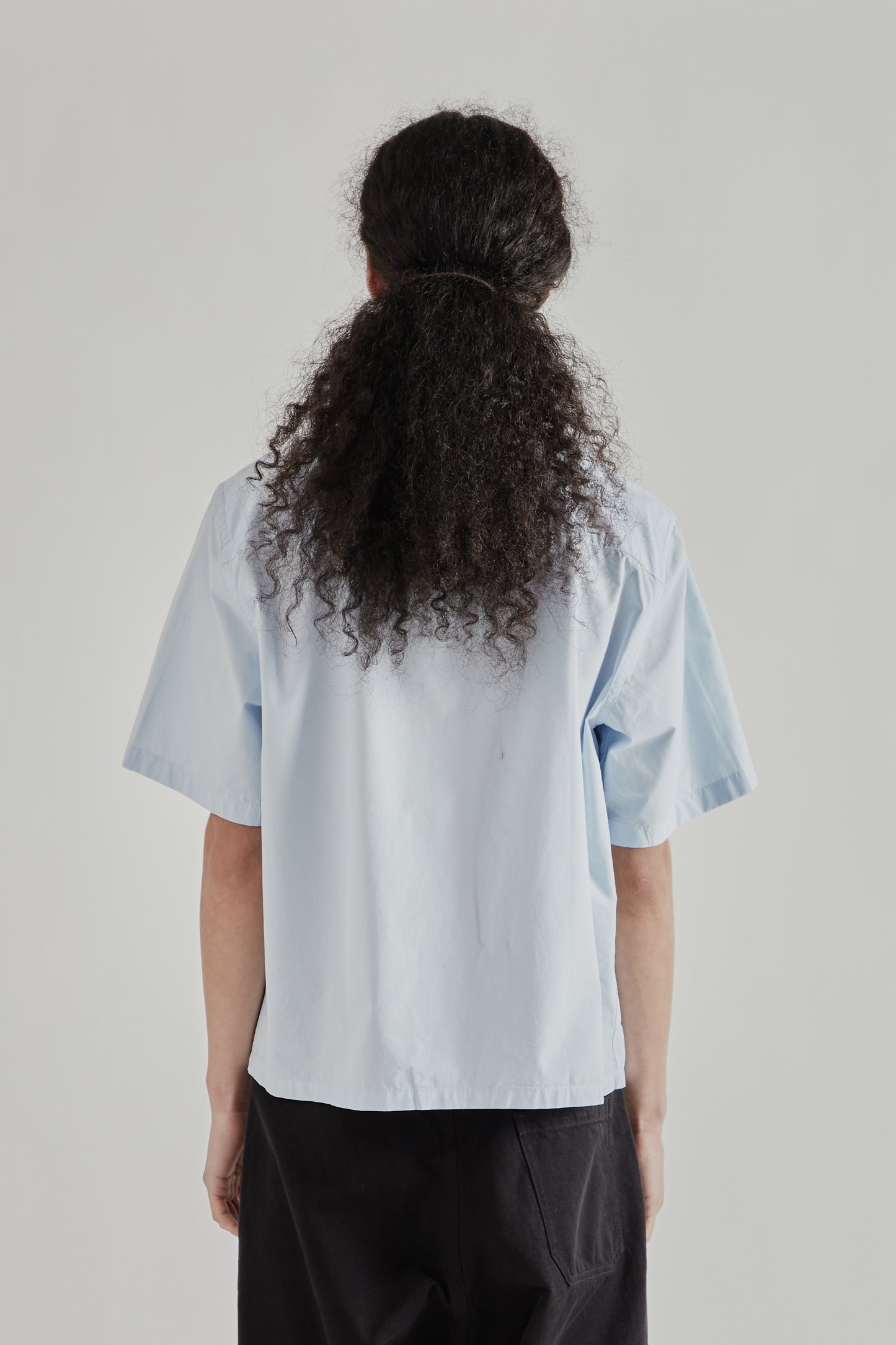 Fairly Normal SS26 Short Sleeve Poplin Shirt Light Blue1353