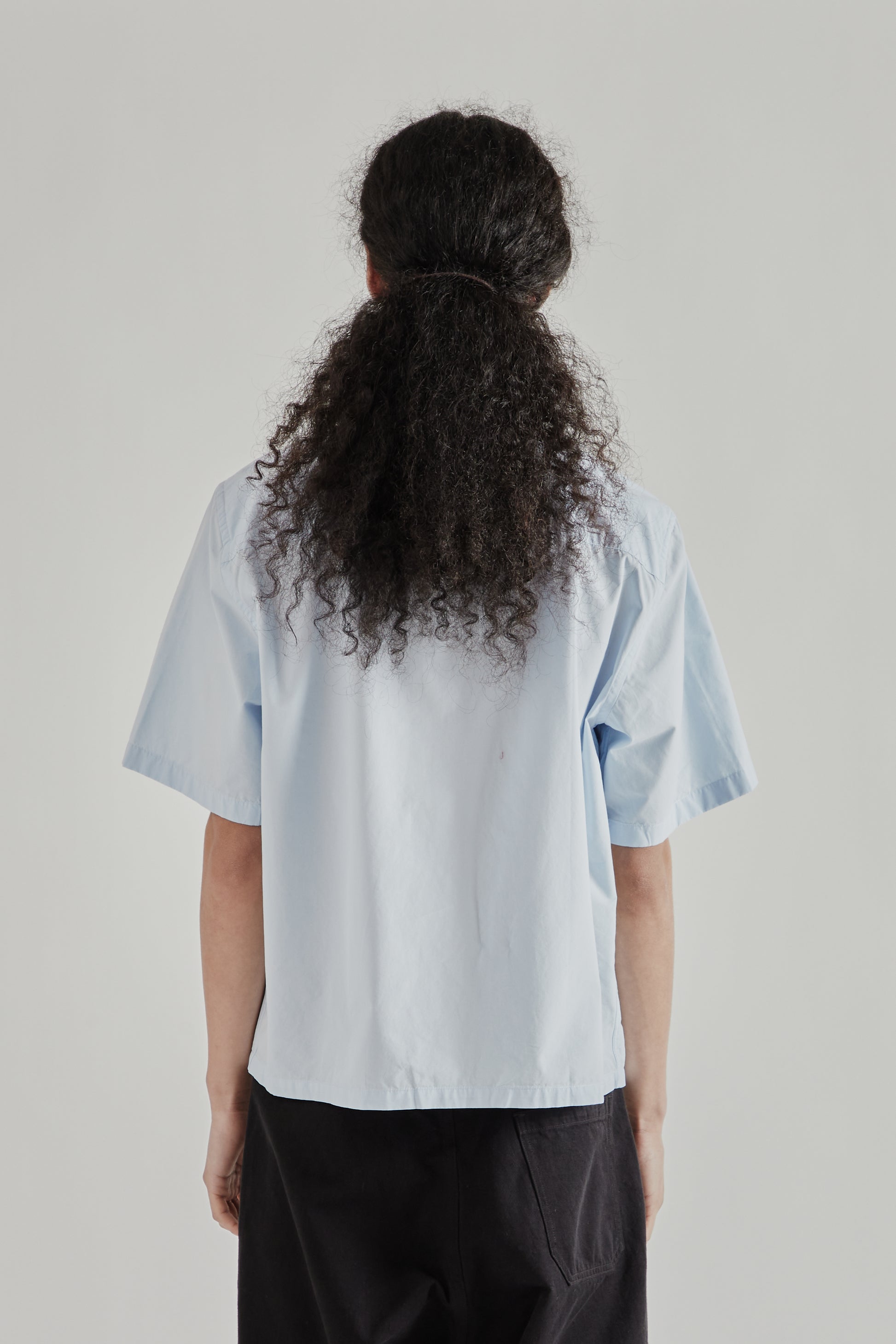 Fairly Normal SS26 Short Sleeve Poplin Shirt Light Blue1353