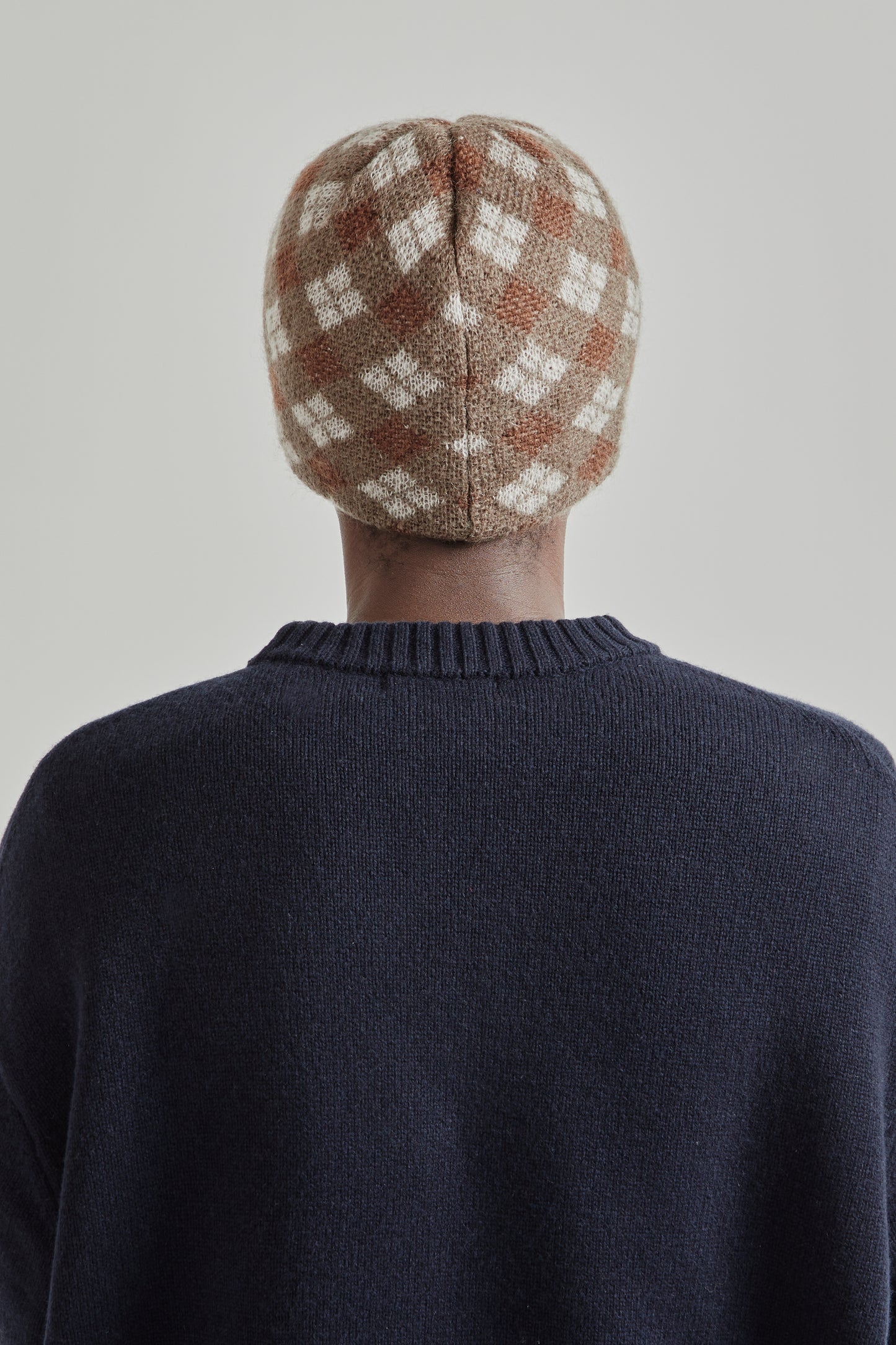 Found Feather FW25 Mohair Skully Argyle Brown 4