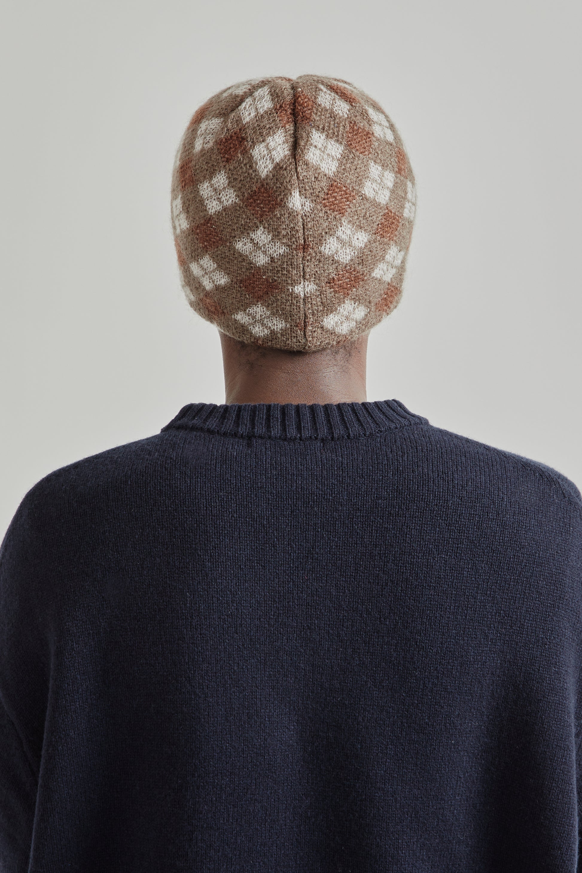 Found Feather FW25 Mohair Skully Argyle Brown 4
