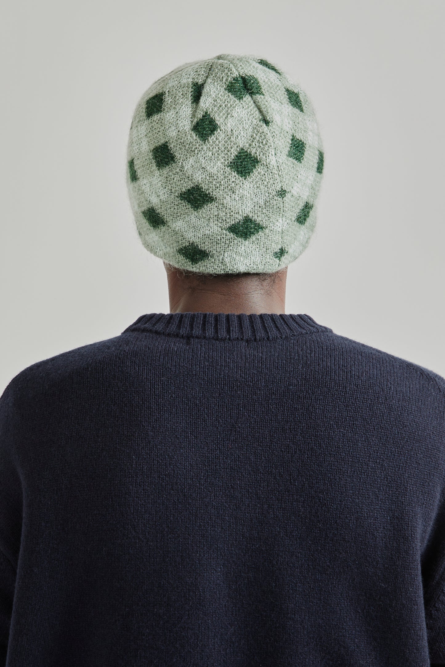 Found Feather FW25 Mohair Skully Argyle Green 4