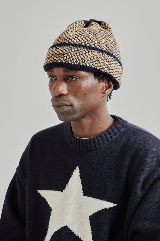 Found Feather FW25 Reverse Geo Beanie Navy 2