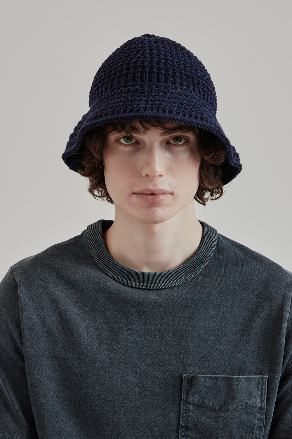 Found Feather SS25 Knit Safari Hat Navy 1