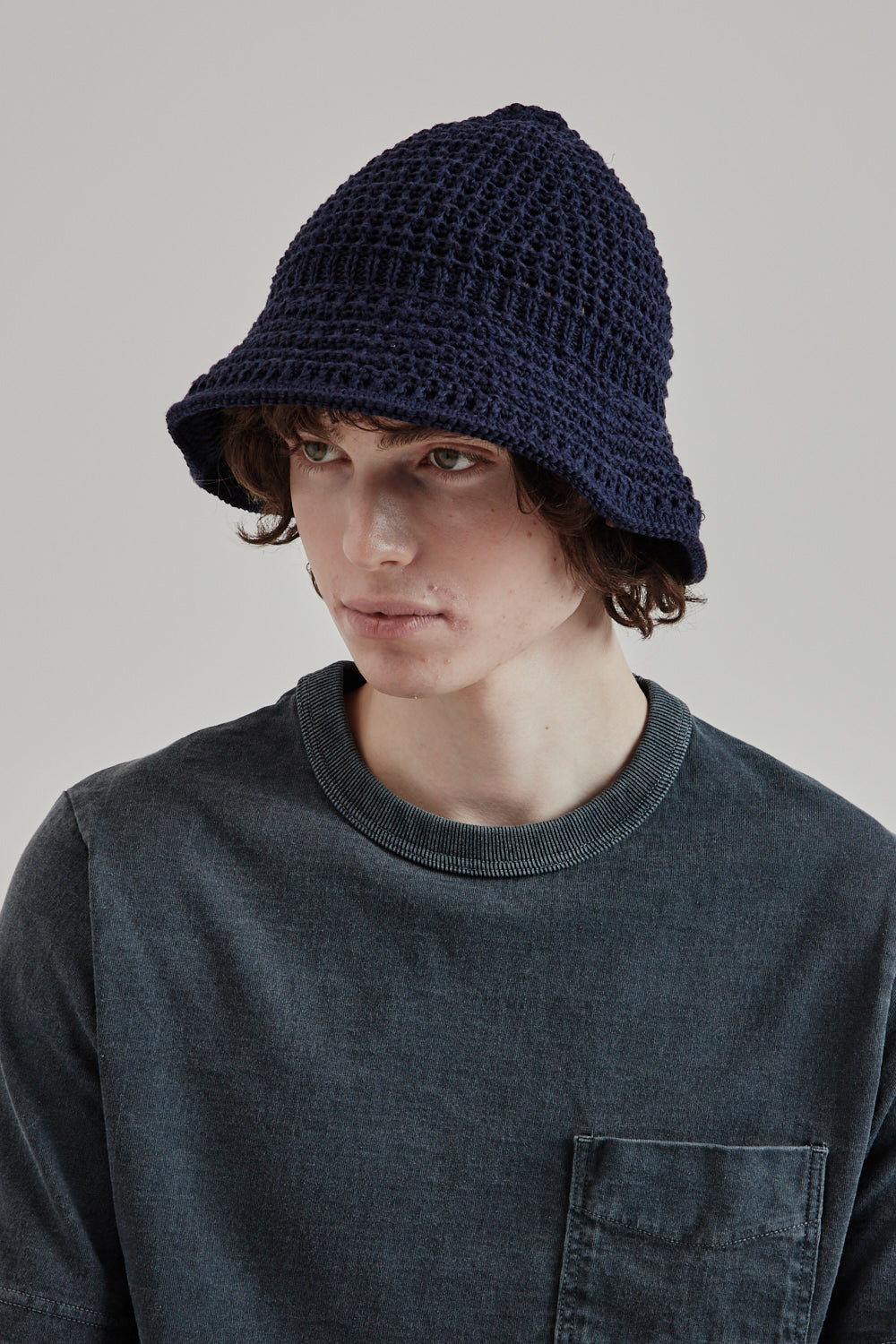 Found Feather SS25 Knit Safari Hat Navy 2