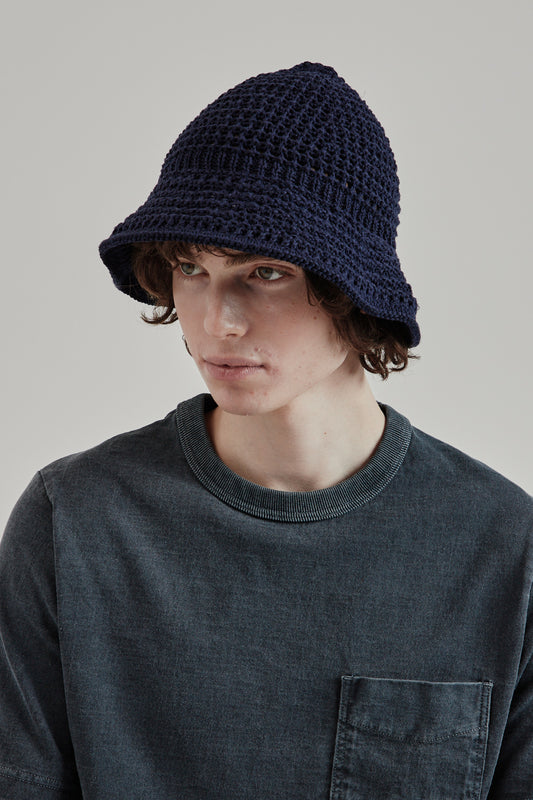 Found Feather SS25 Knit Safari Hat Navy 2