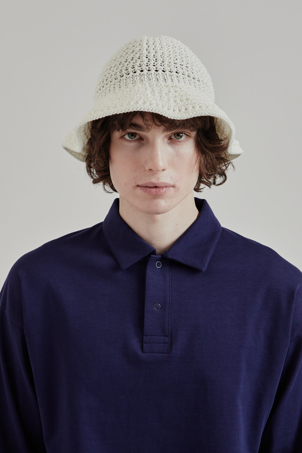 Found Feather SS25 Knit Safari Hat Off White 1