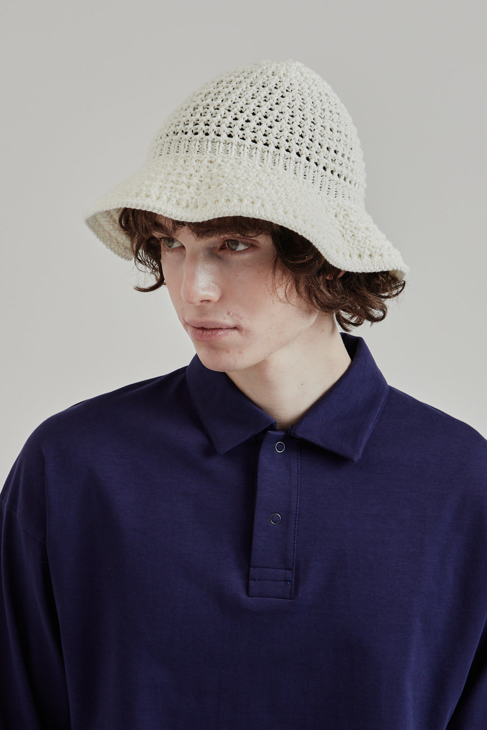 Found Feather SS25 Knit Safari Hat Off White 2