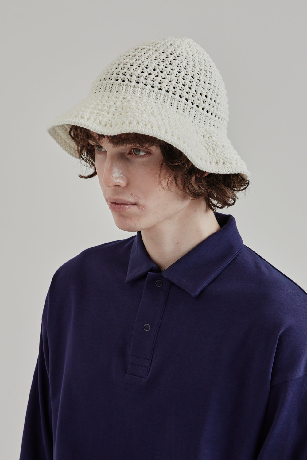 Found Feather SS25 Knit Safari Hat Off White 3