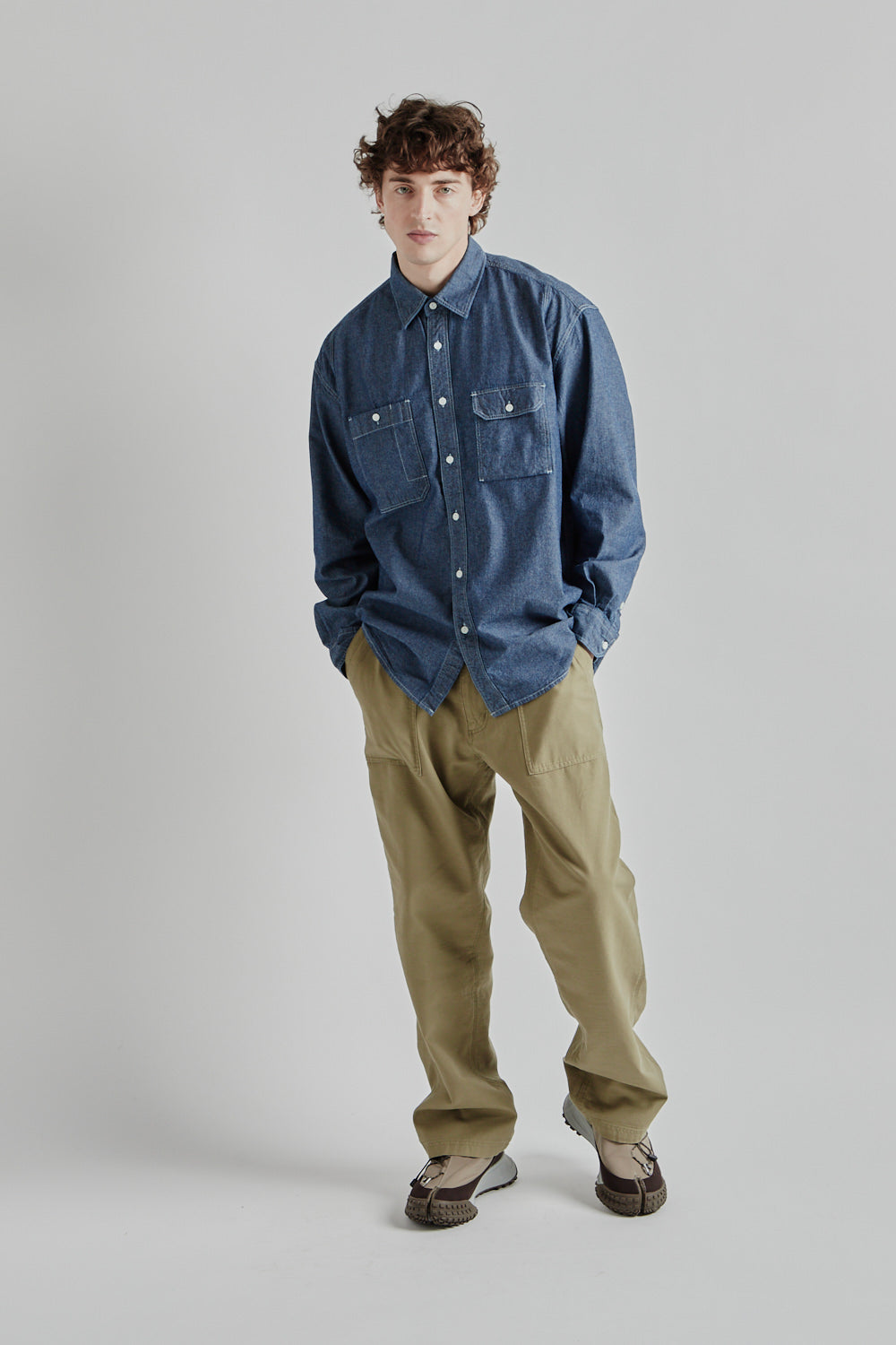 Frizmworks 1920S Chambray Work Shirt - Indigo | Wallace Mercantile
