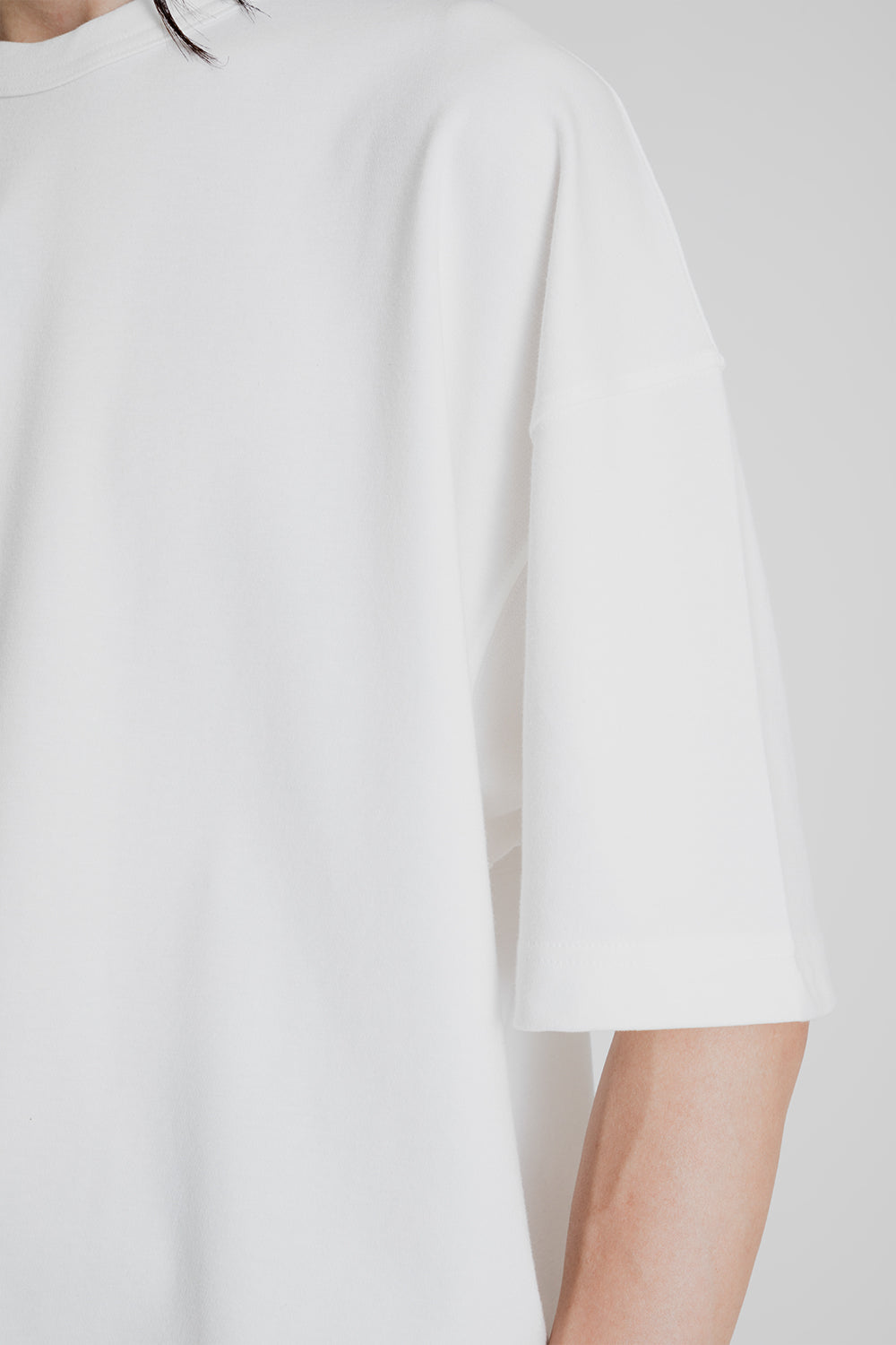 Airly Mesh String Half Tee - White - Wallace Mercantile Shop