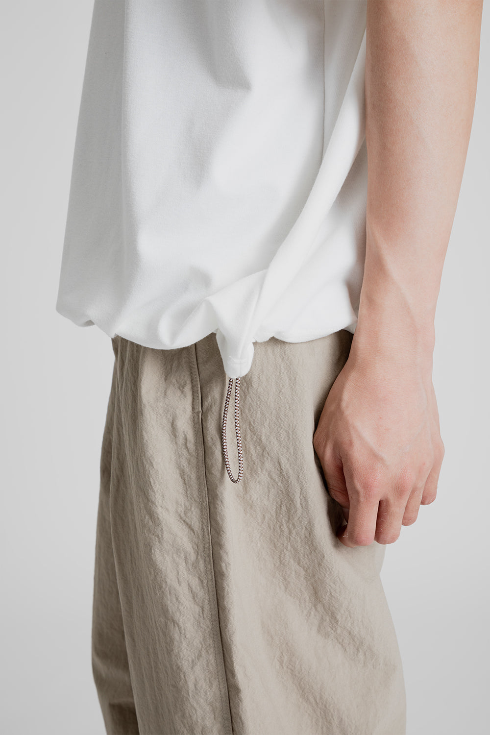 Airly Mesh String Half Tee - White - Wallace Mercantile Shop