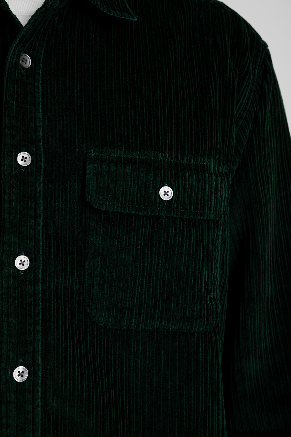 Frizmworks Alternate Corduroy Shirt Light Dark Green Detail 02