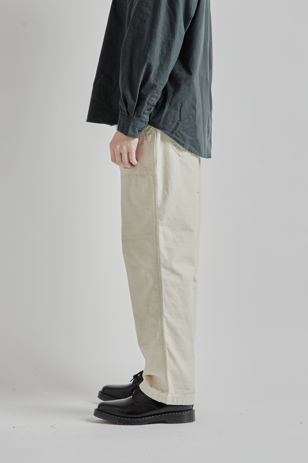 Frizmworks Back Satin Fatigue Pants - Cream | Wallace Mercantile Shop