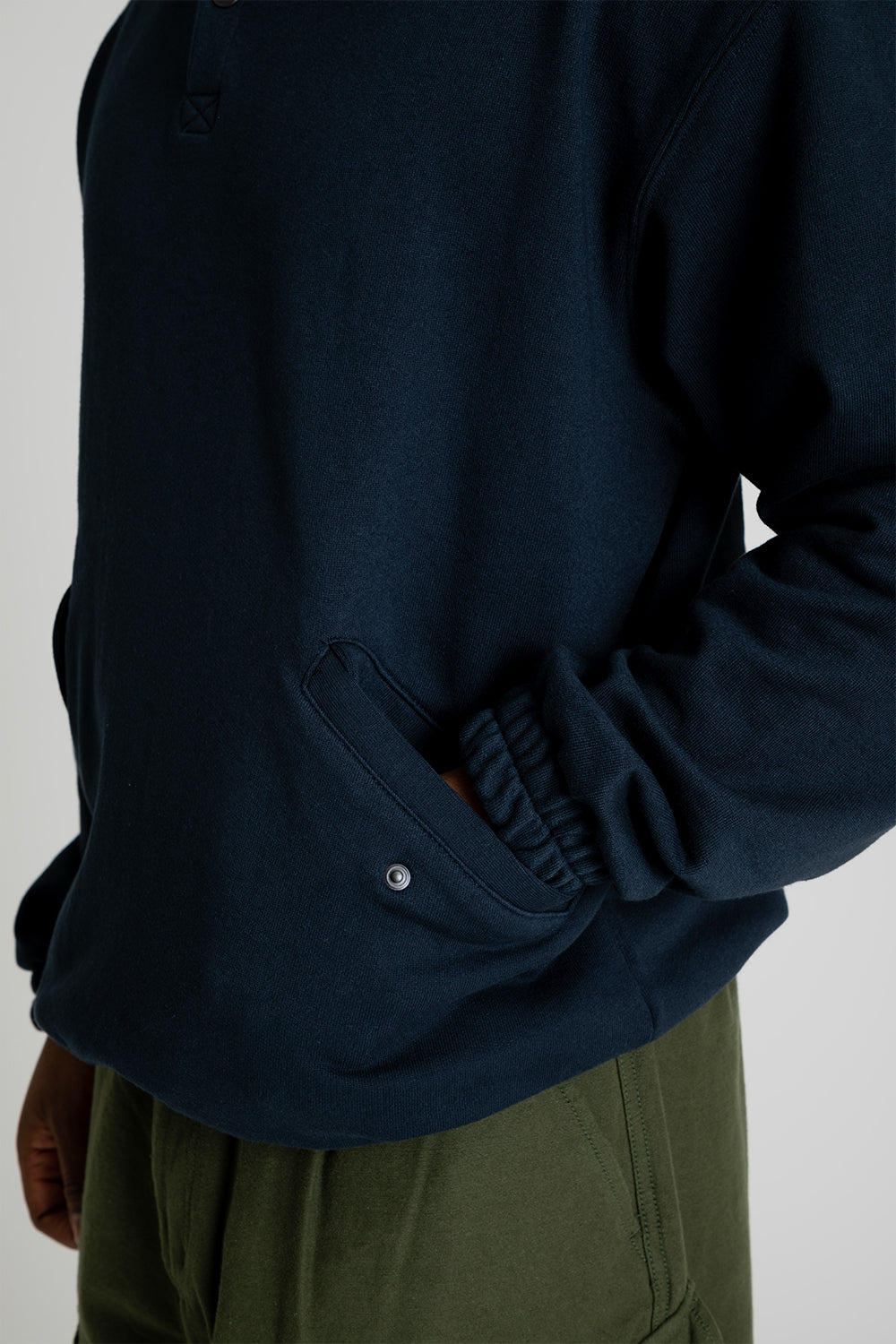 Frizmworks Banding Snap Sweatshirt Navy Detail 02