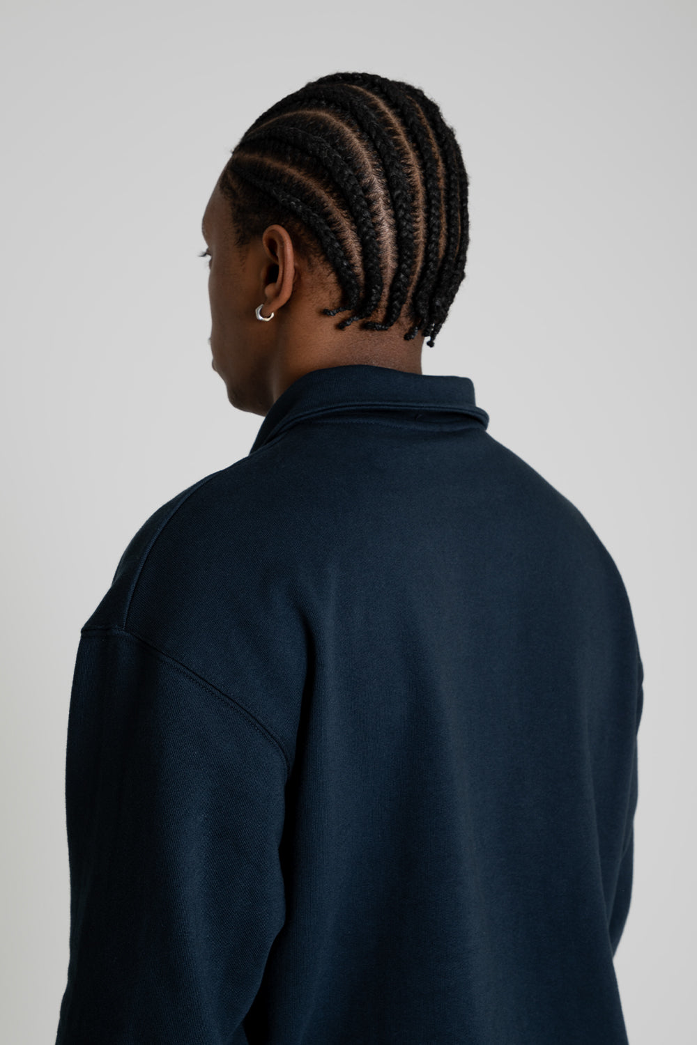 Frizmworks Banding Snap Sweatshirt Navy Detail 04