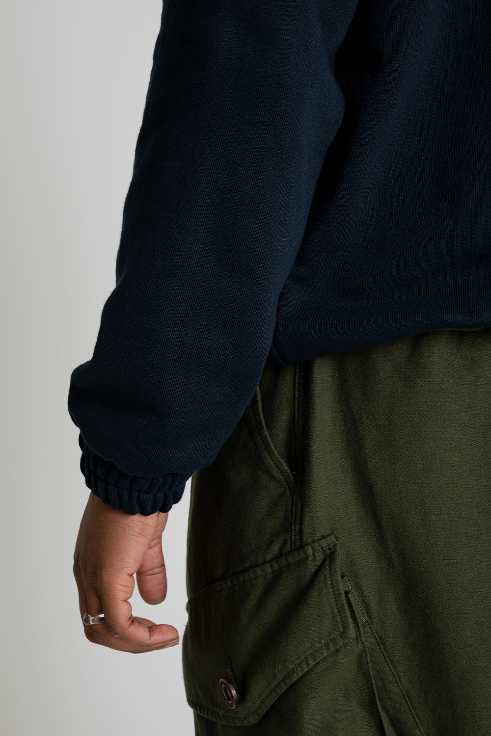 Frizmworks Banding Snap Sweatshirt Navy Detail 05