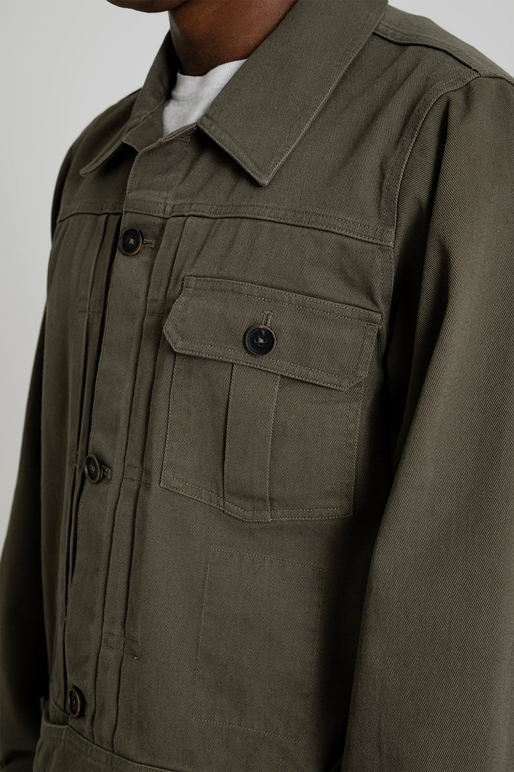 Frizmworks British Battle Dress Trucker Jacket Olive Detail 02