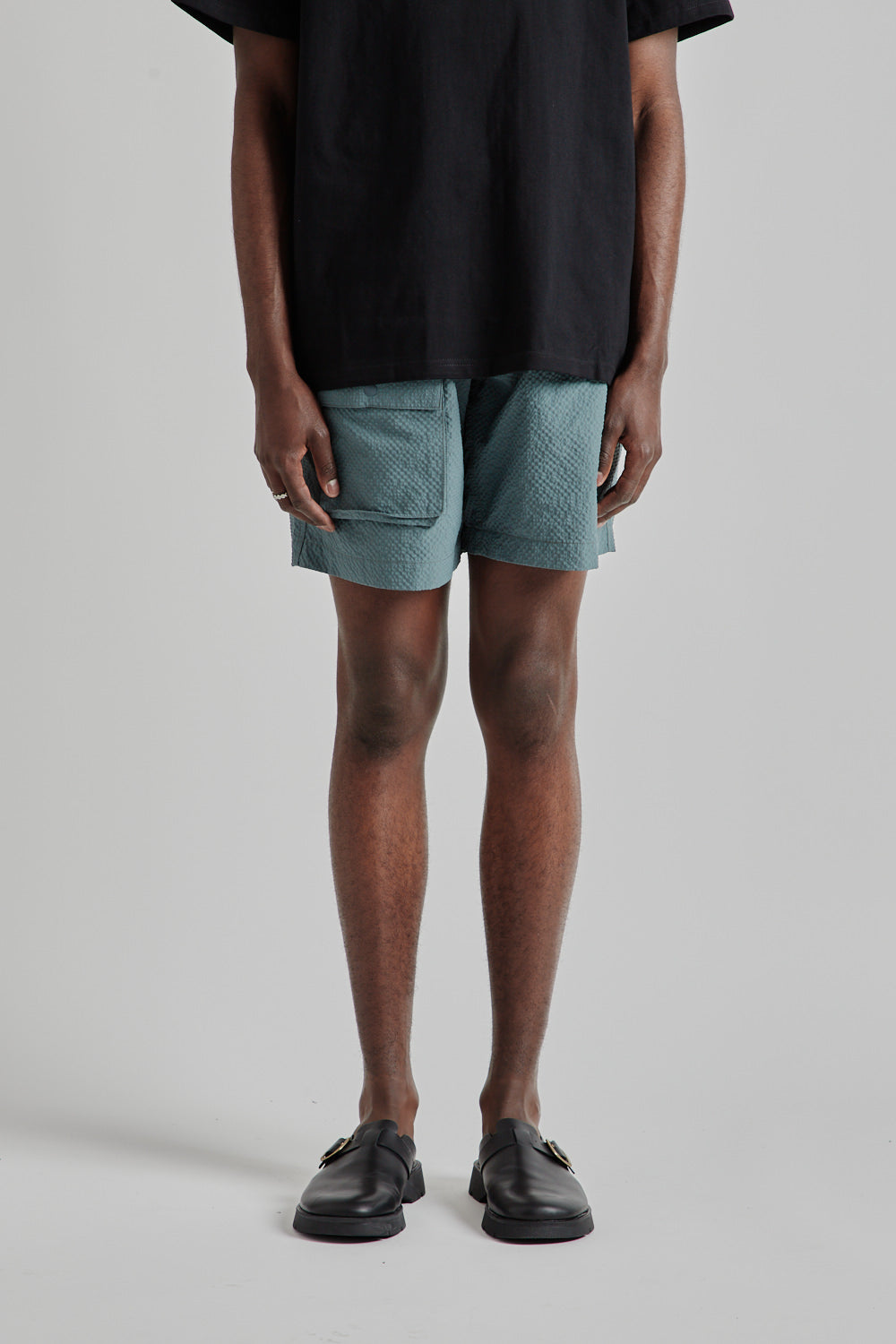 Comfortable Banding Shorts - Teal