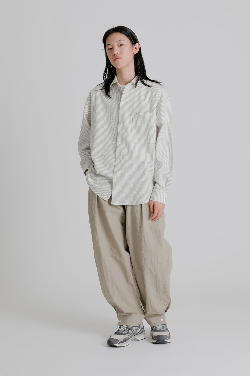 Frizmworks Curved Cuffs Pants in Beige