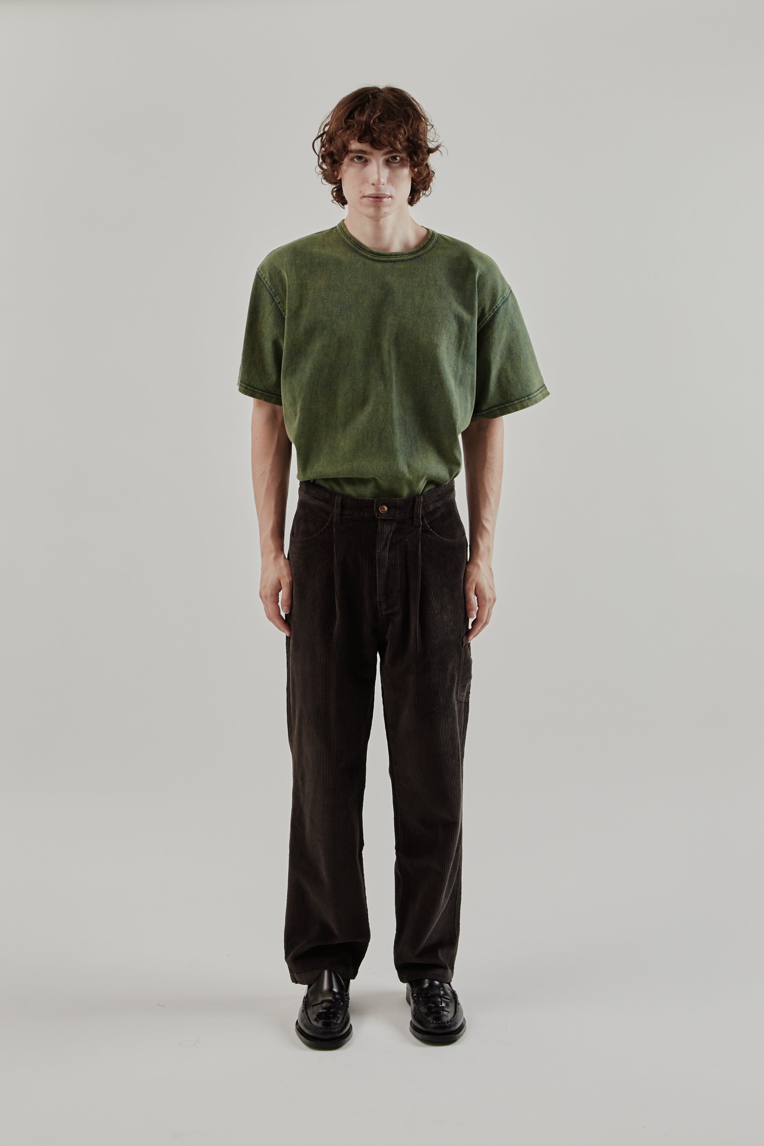 Frizmworks Corduroy Wide One Tuck Pants - Charcoal | Wallace