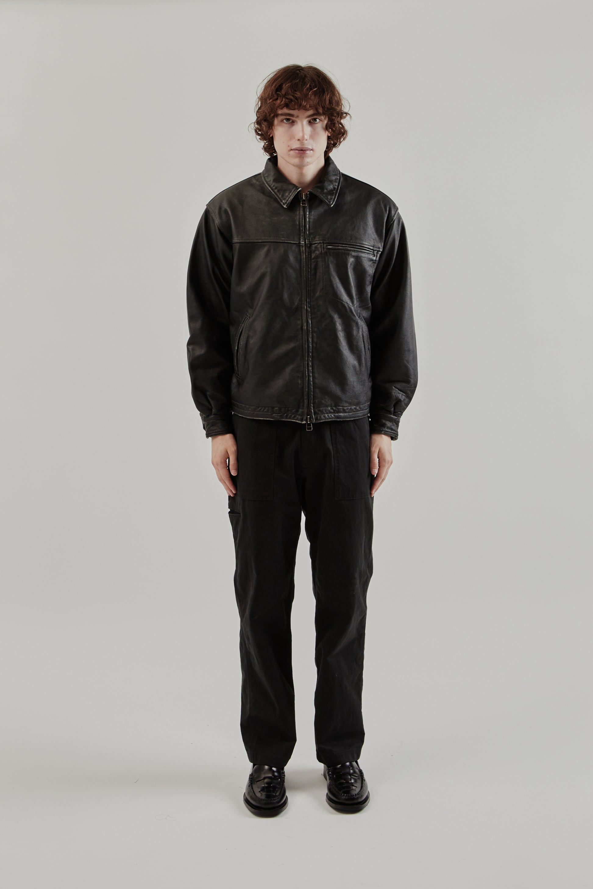 Frizmworks FW25 Destroyed Cowhide Leather Jacket Black 17
