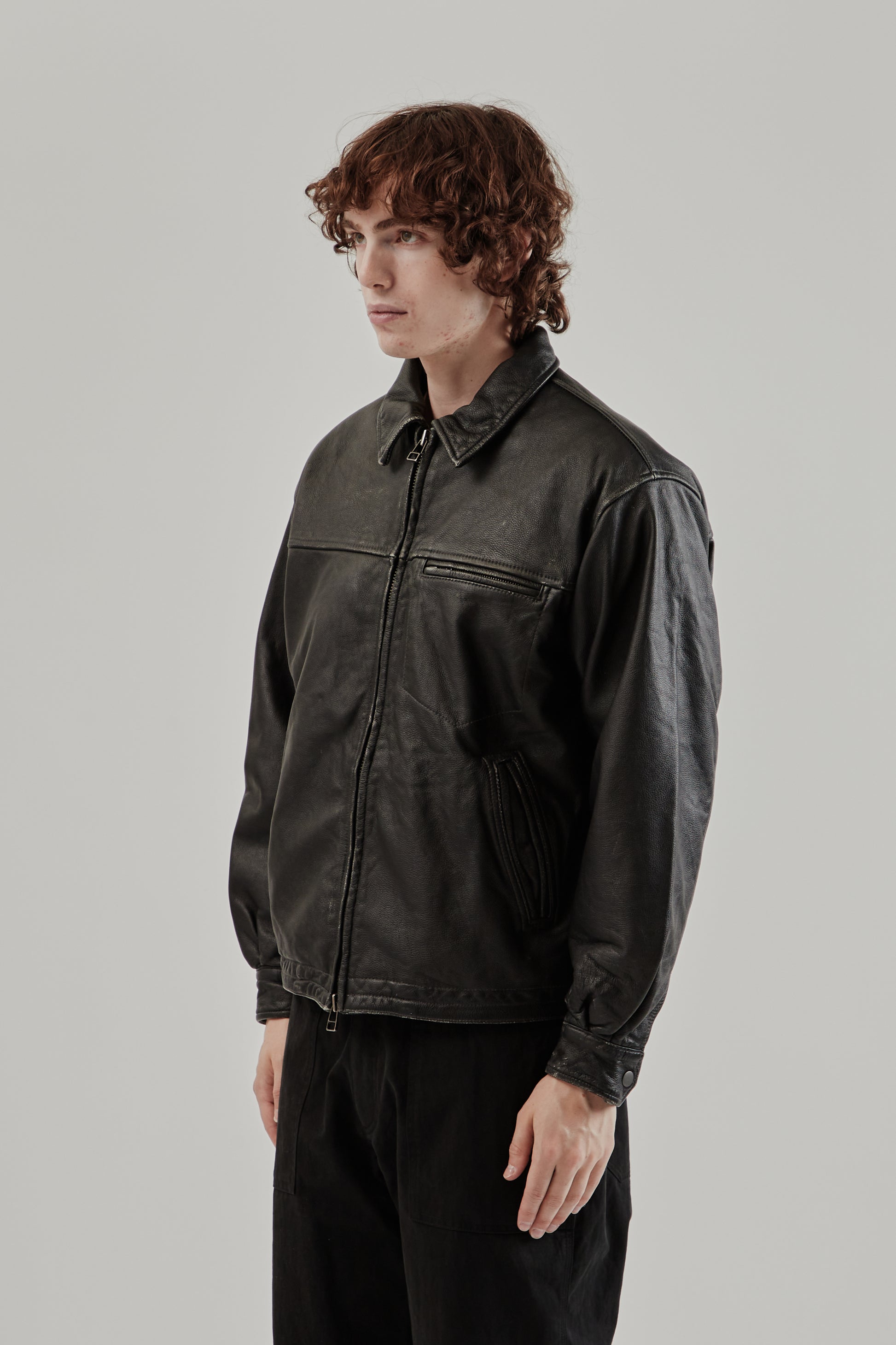Frizmworks FW25 Destroyed Cowhide Leather Jacket Black 19